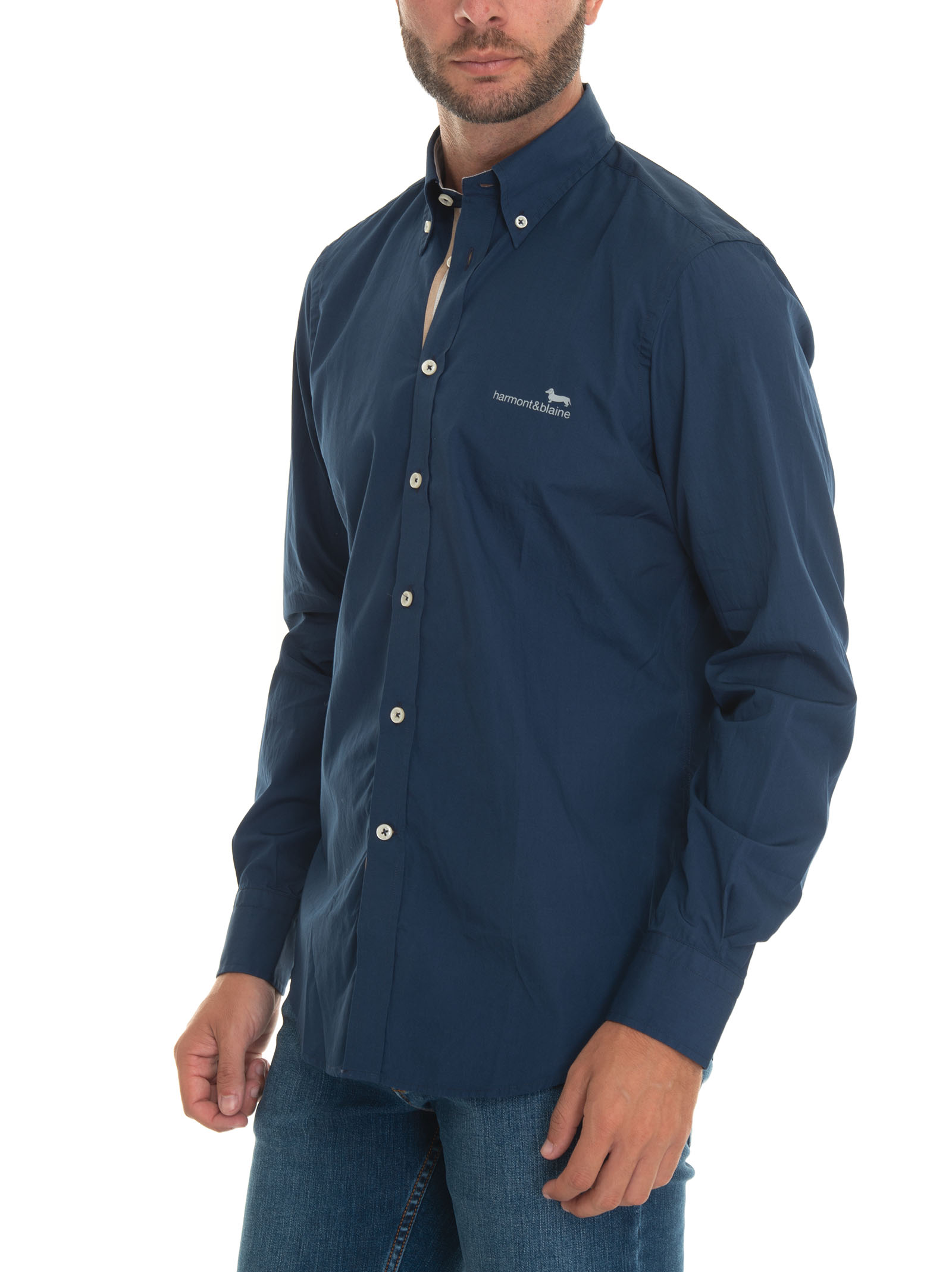  Camicia Cotone Manica Lunga 