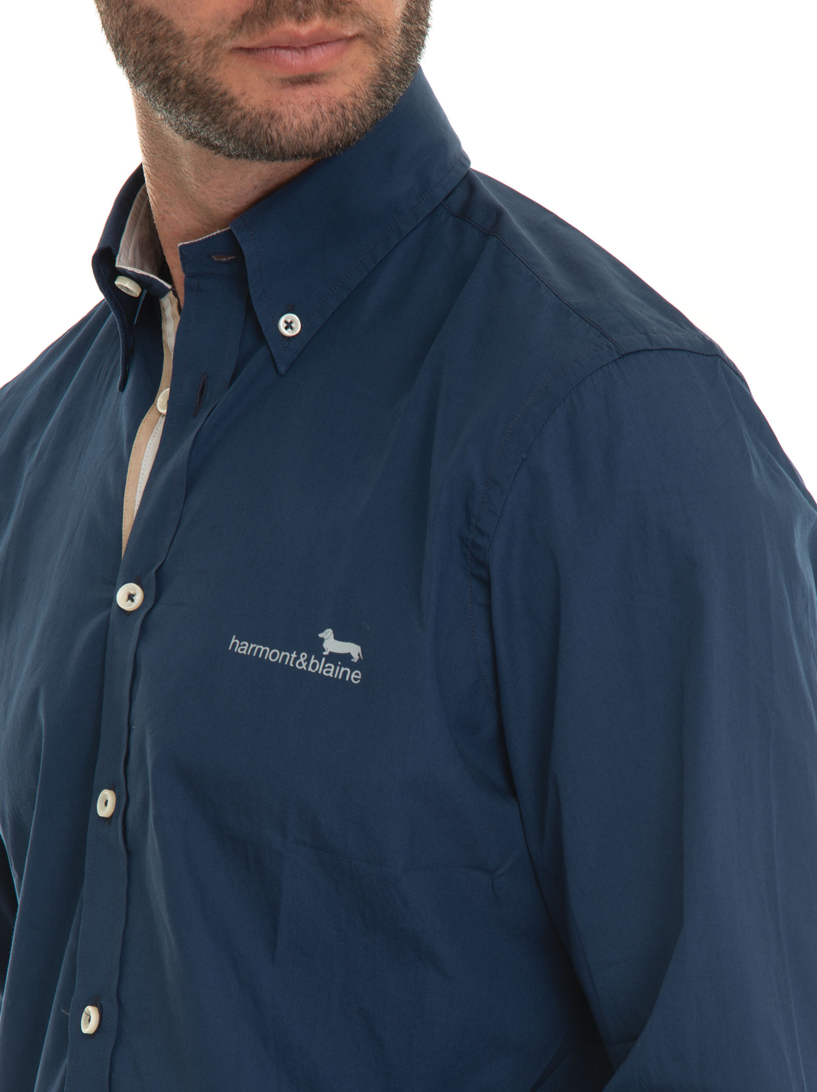  Camicia Cotone Manica Lunga 
