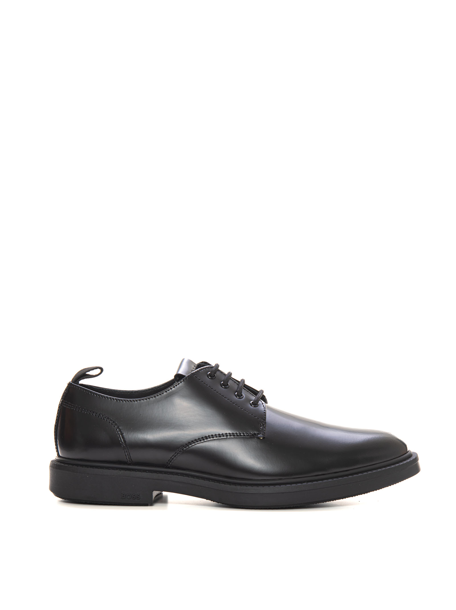 Hugo Boss Larry-derb-eybu Leather Shoes In Black