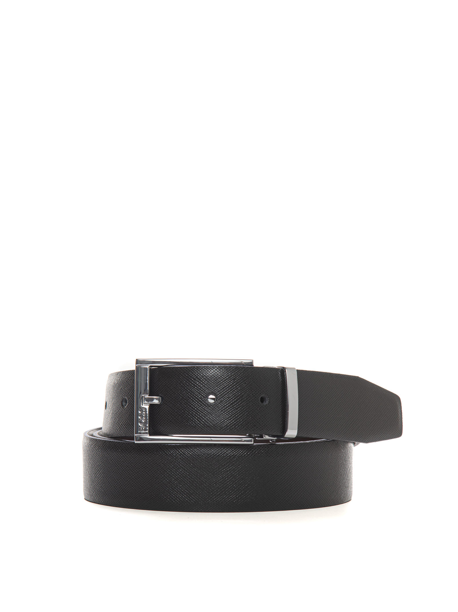 Hugo Boss Omarosyn Buckle Belt With Logo Detail In Black