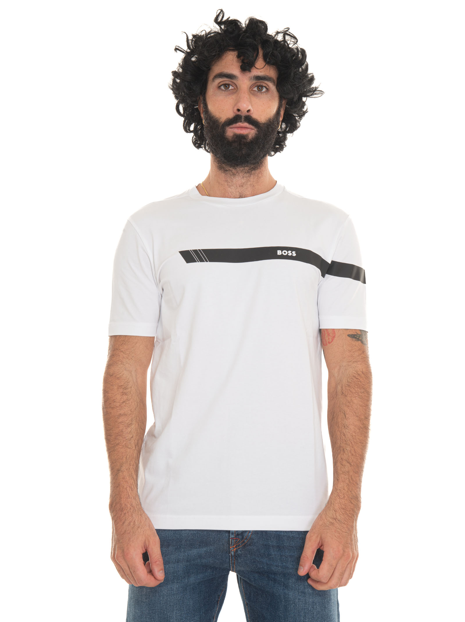 Hugo Boss Tee2 Short-sleeved Round-necked T-shirt In White