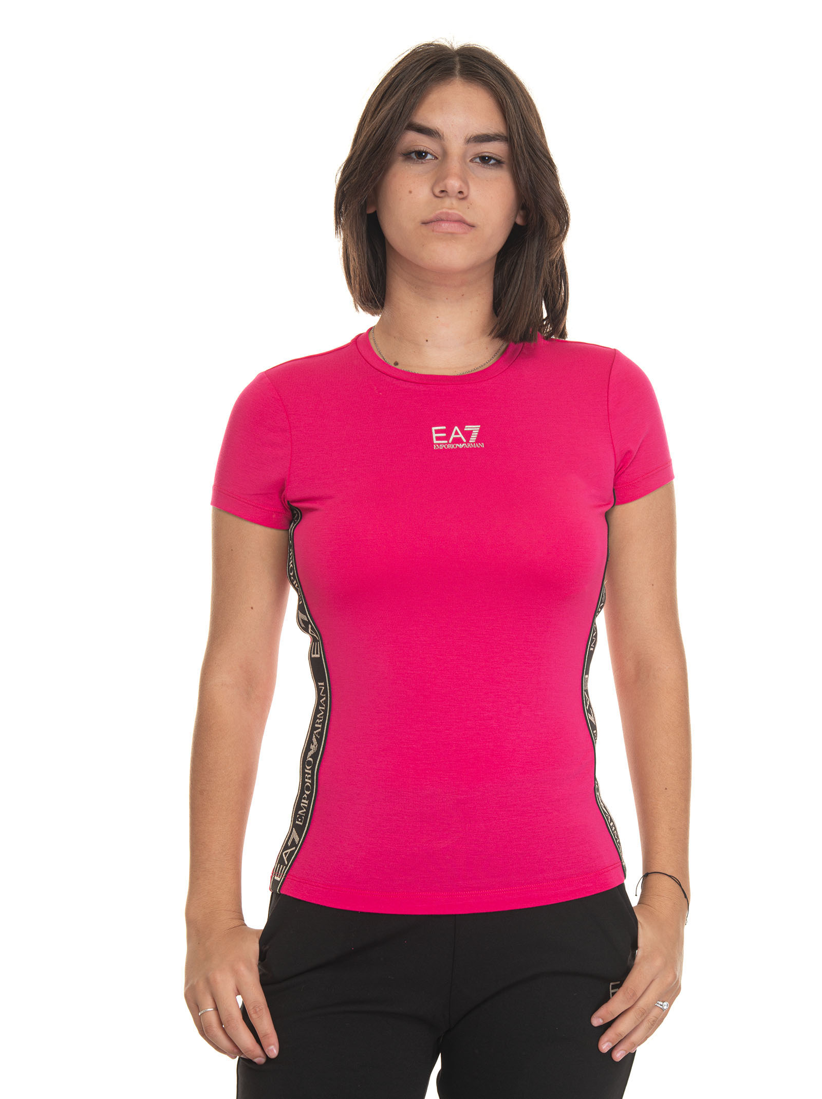 Ea7 T-shirt In Fuchsia