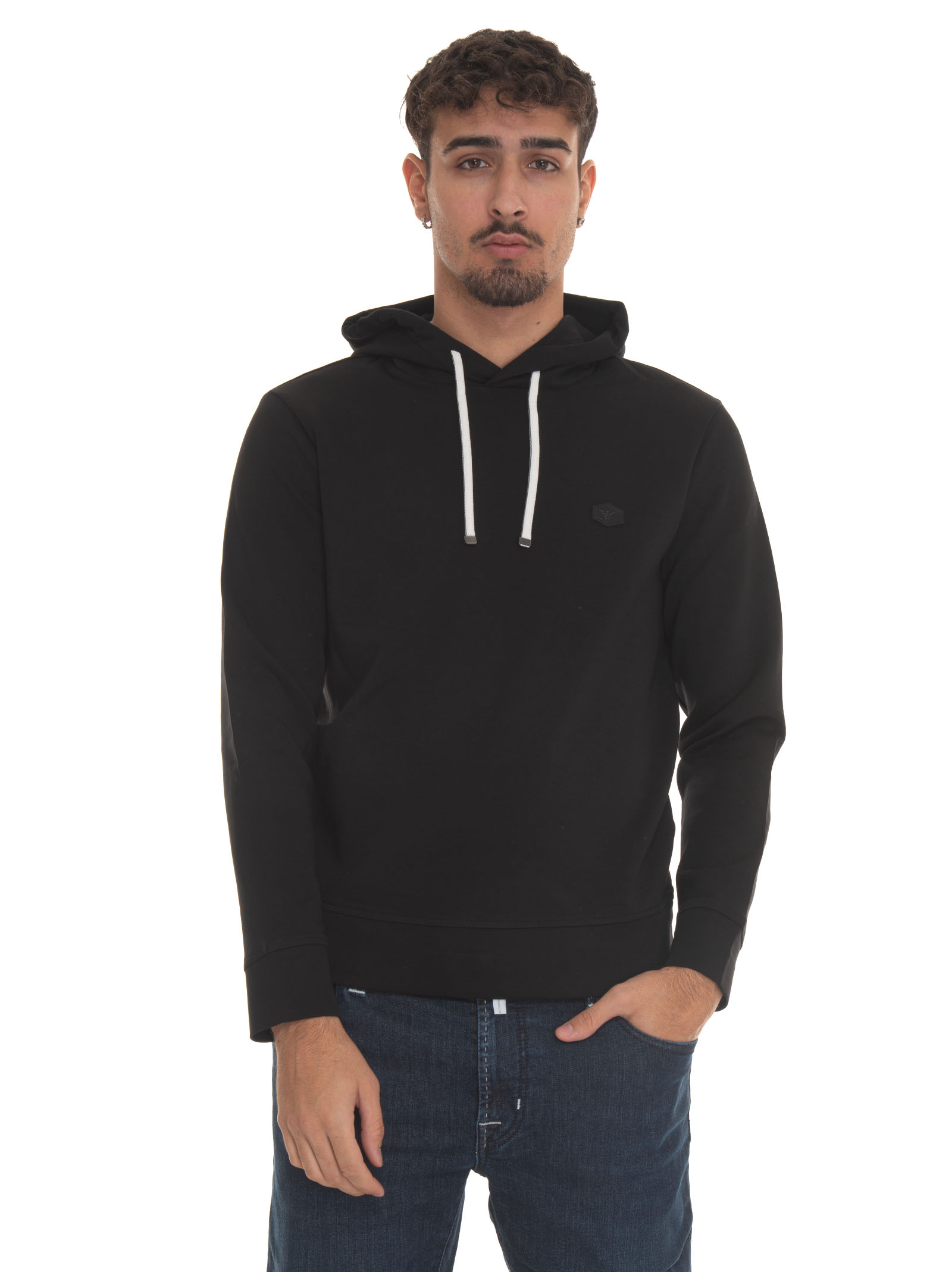 Emporio Armani Crewneck Sweatshirt In Black