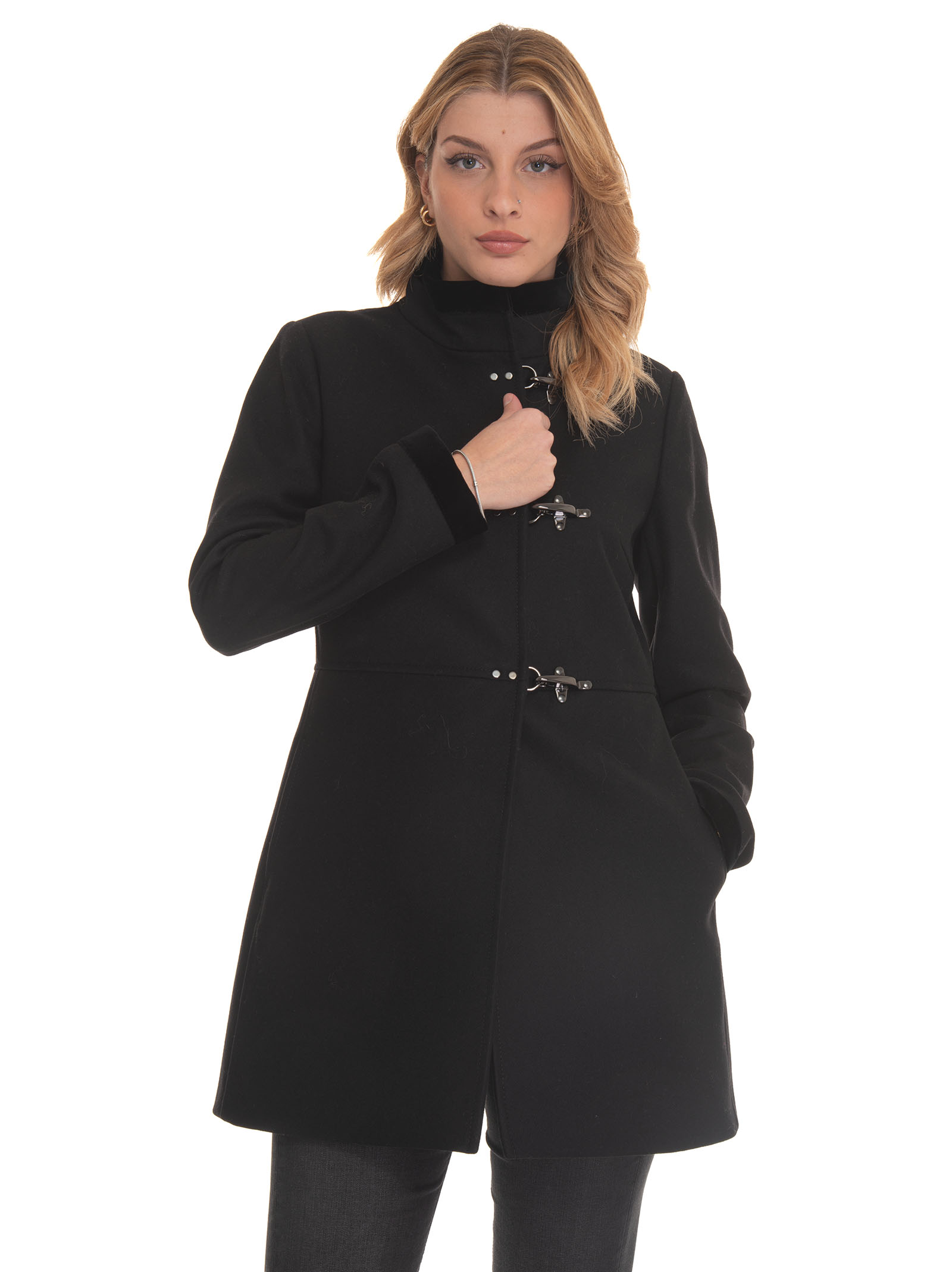 Shop Fay Virginia Cloth Coat In Black