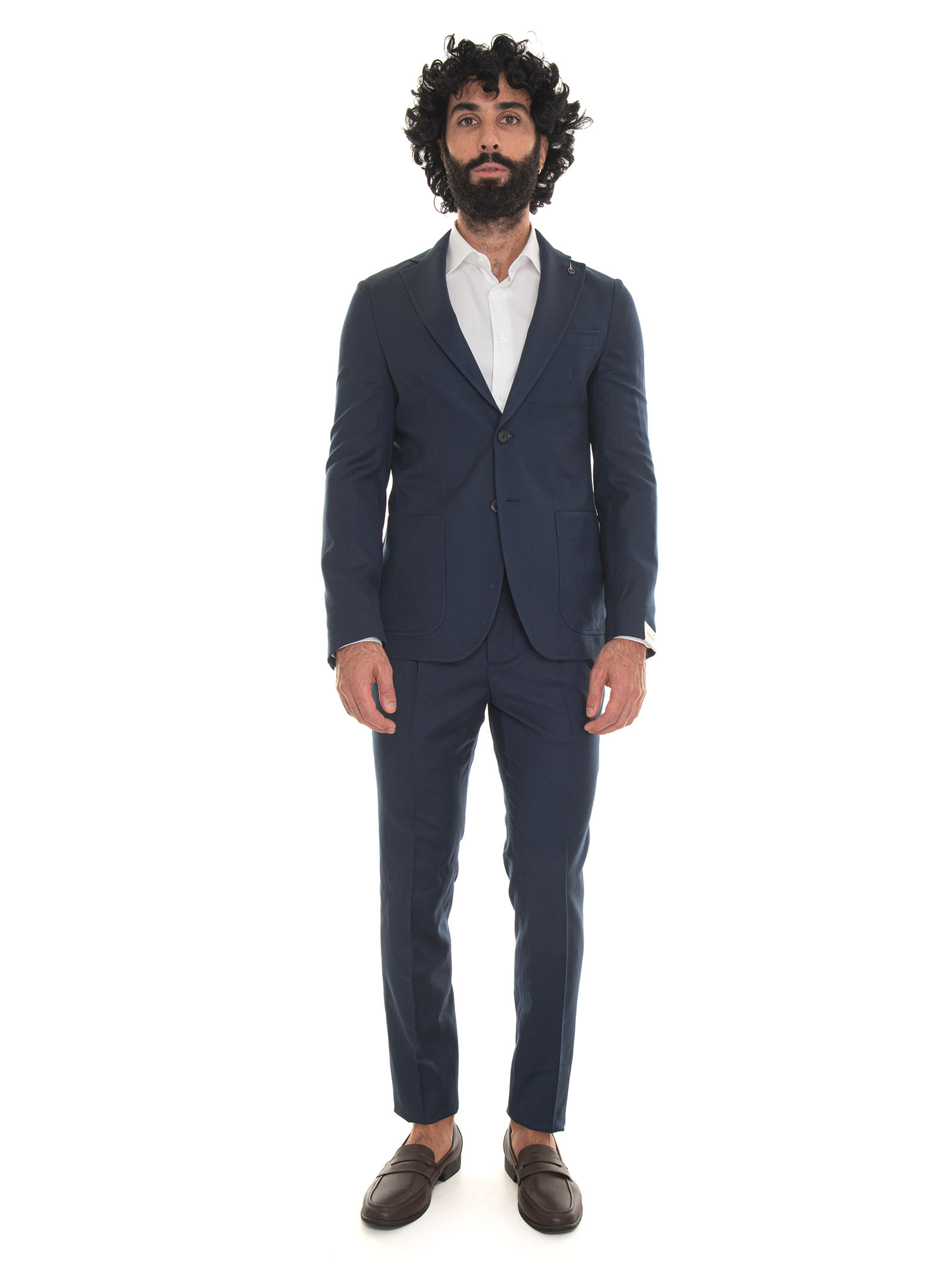 Paoloni Suit With 2 Buttons In Blue
