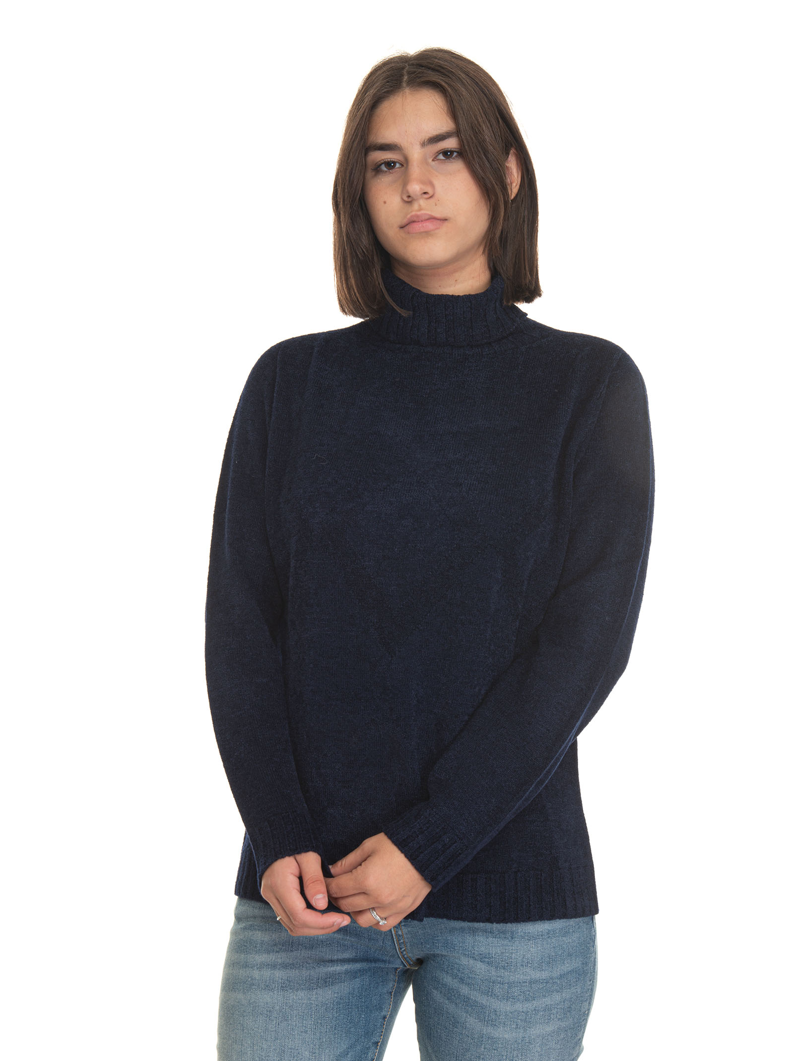 Quality First Wool Jumper In Blue