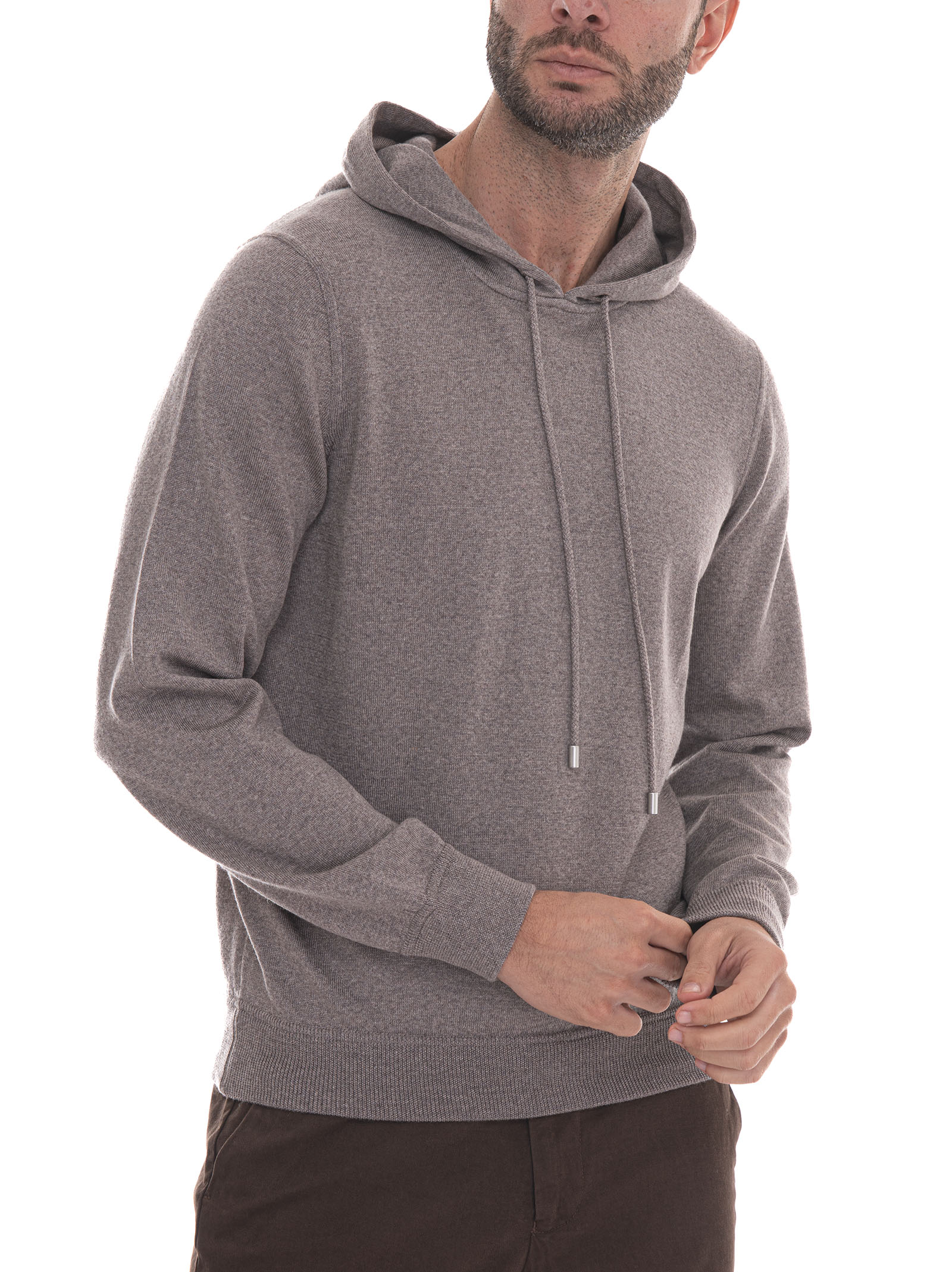  Felpa Con Cappuccio Travel Wool 