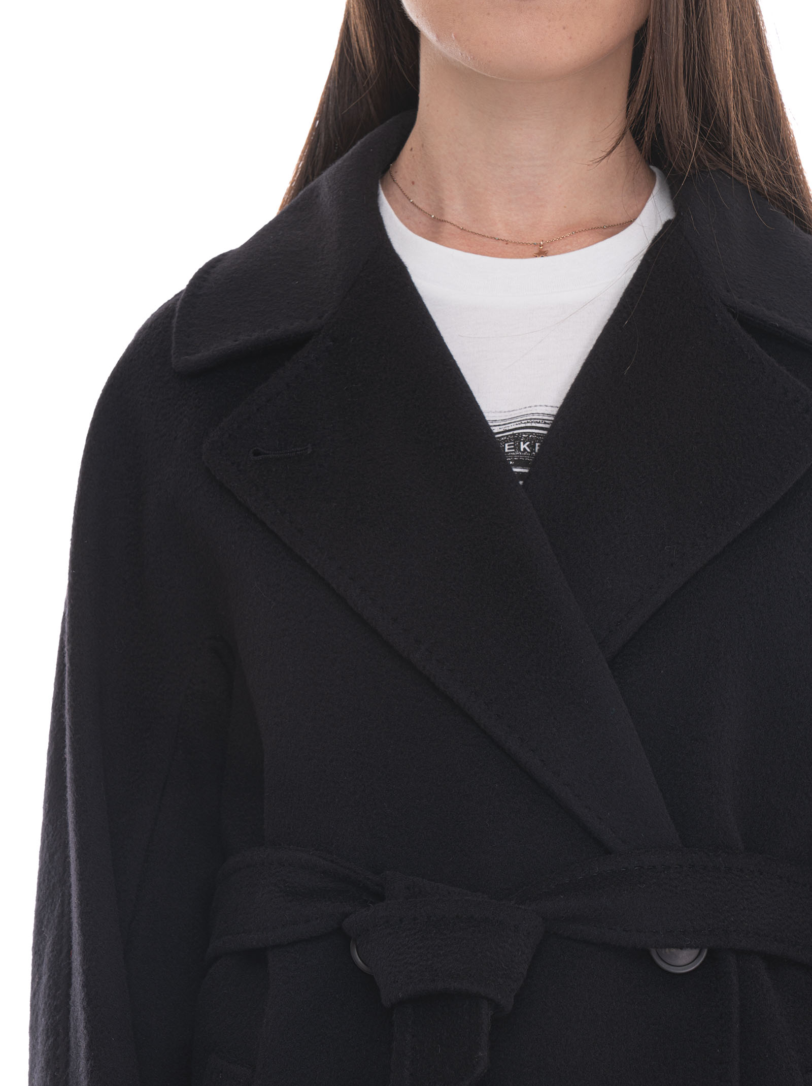  Cappotto In Lana Resina 