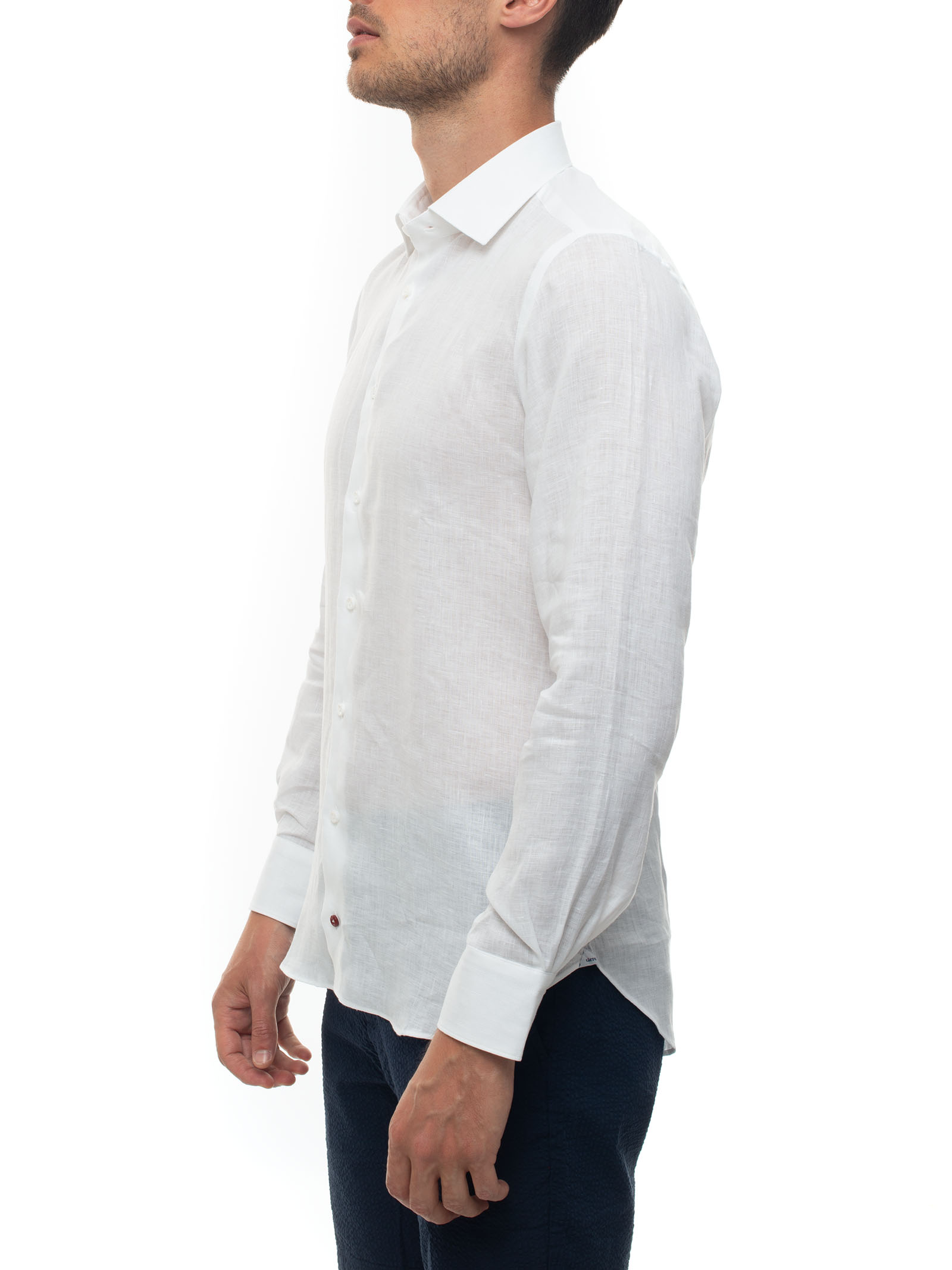  Camicia Lino Manica Lunga 