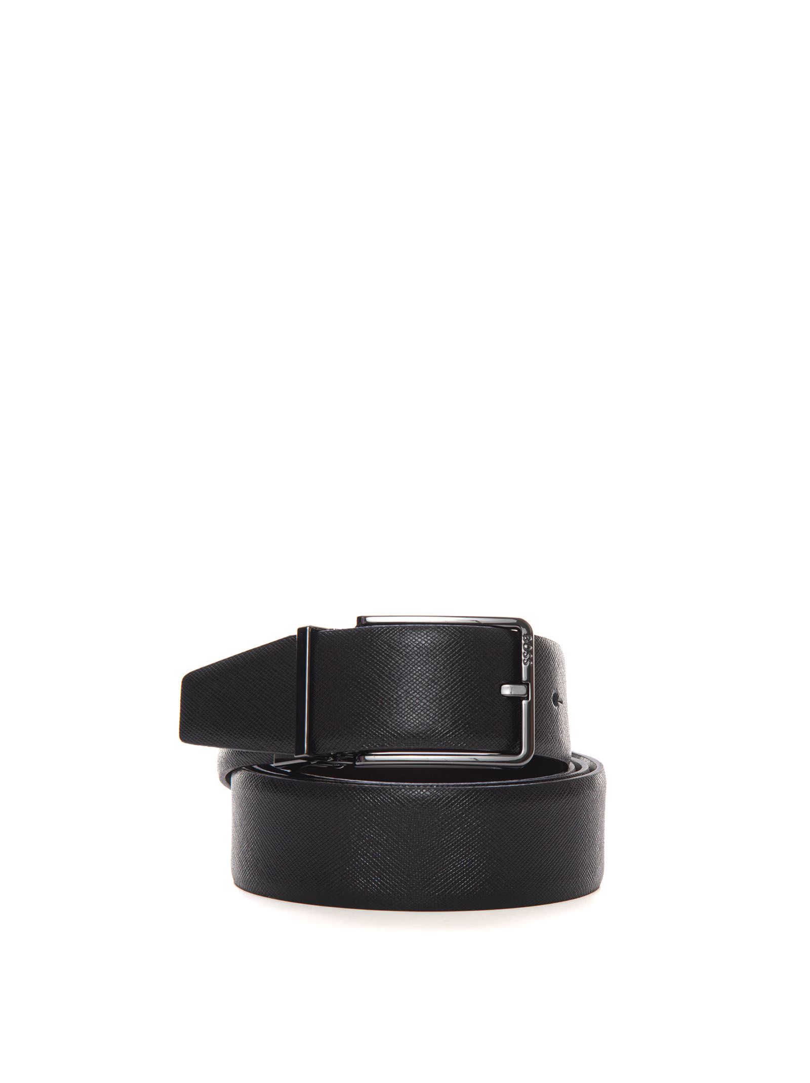 Shop Hugo Boss B-icon-gb35 Belt With Double Buckle In Black