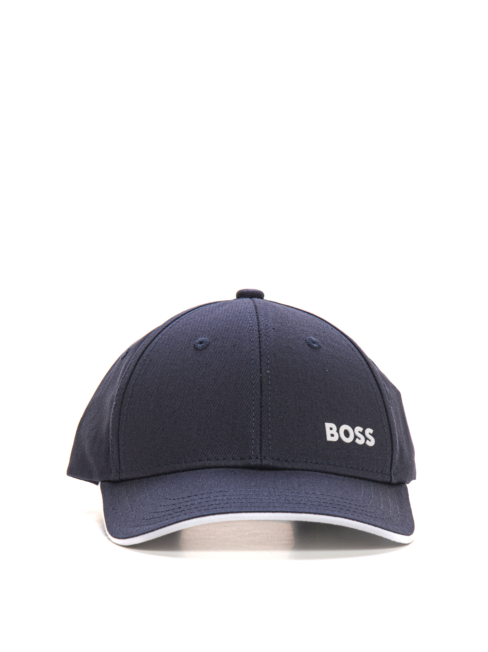 Hugo Boss Logo-print Cotton Cap In Blue