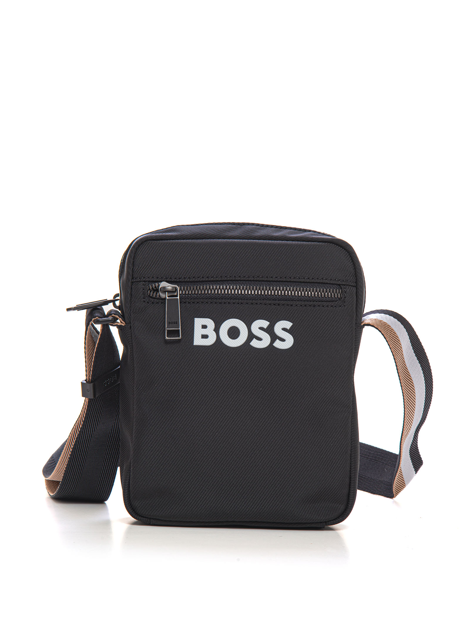 Hugo Boss Catch-3-0-ns-zip Shoulder Bag In Black