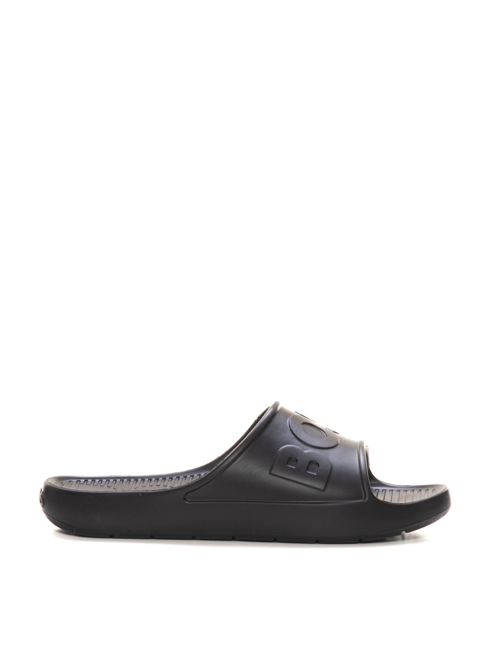 Shop Hugo Boss Darian-slid-lg-n Sandals With Logo In Black