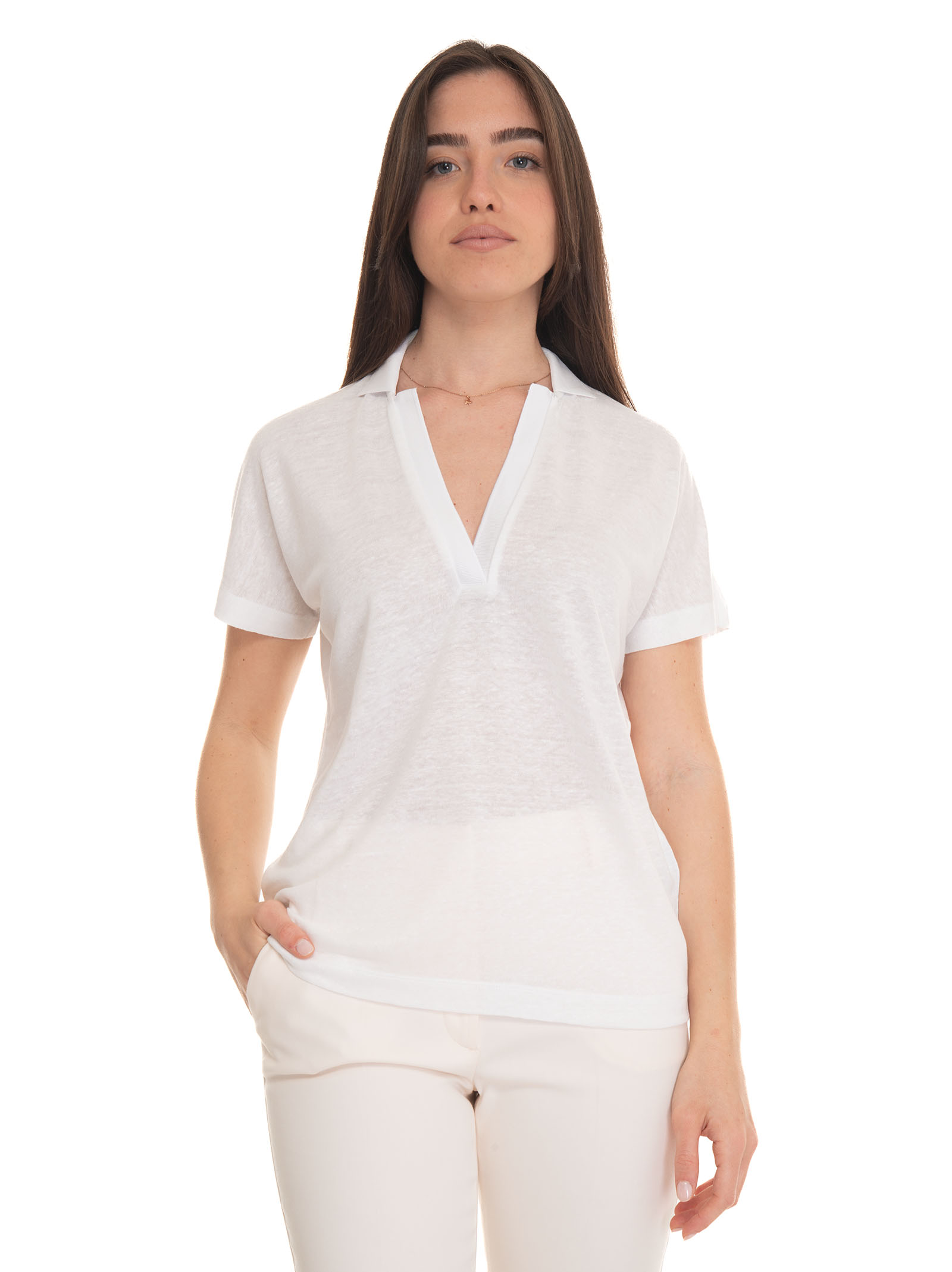 Shop Hugo Boss Enelina Short-sleeved Polo Shirt In White