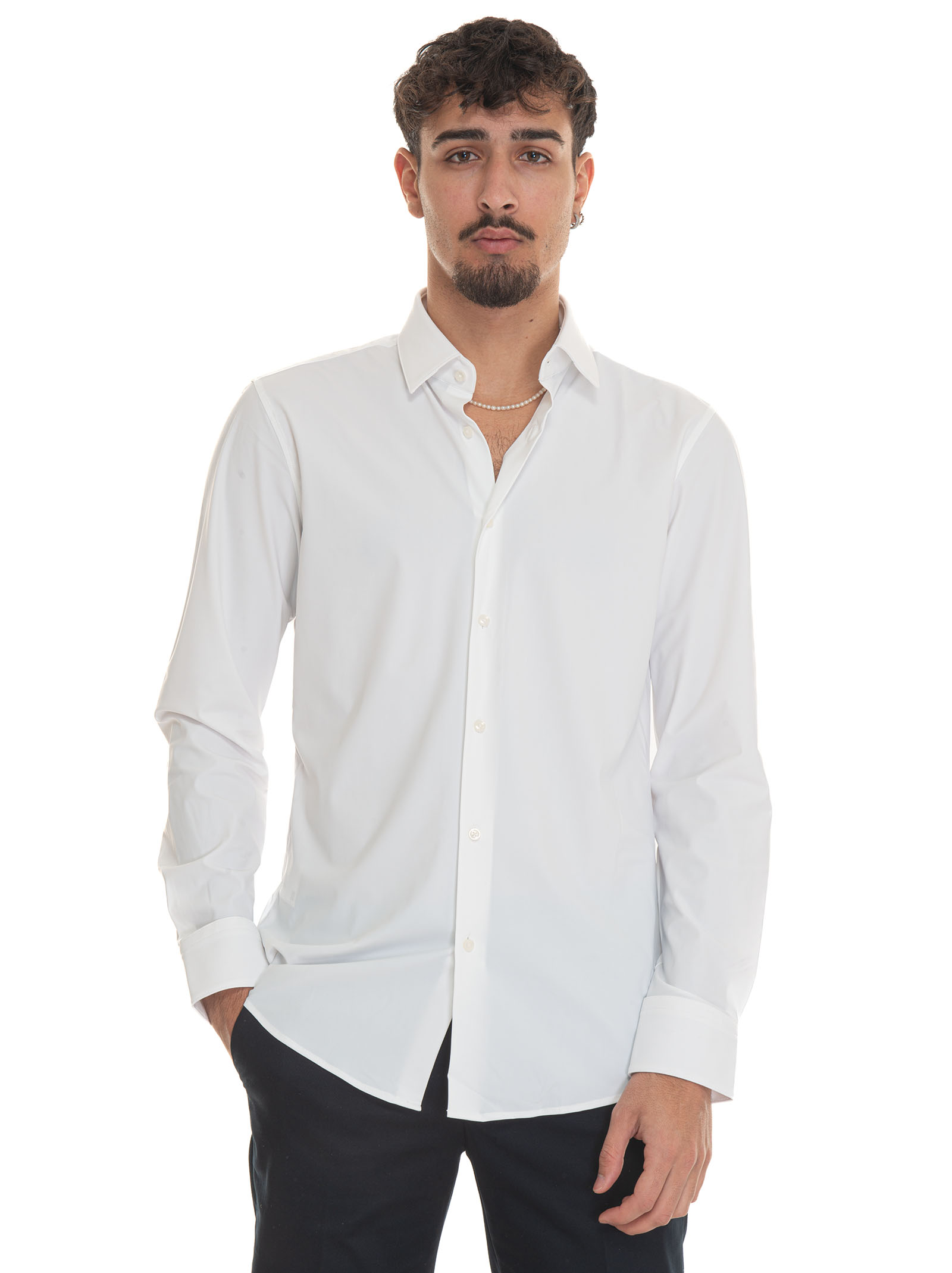 Shop Hugo Boss Dress Shirt In White
