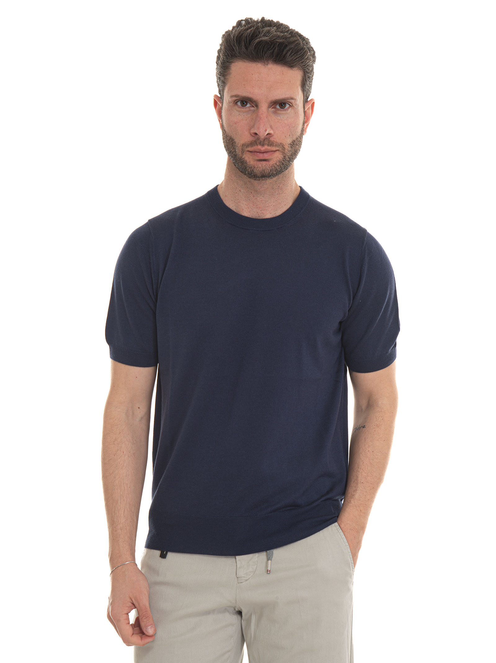 Shop Canali Jersey T-shirt In Blue