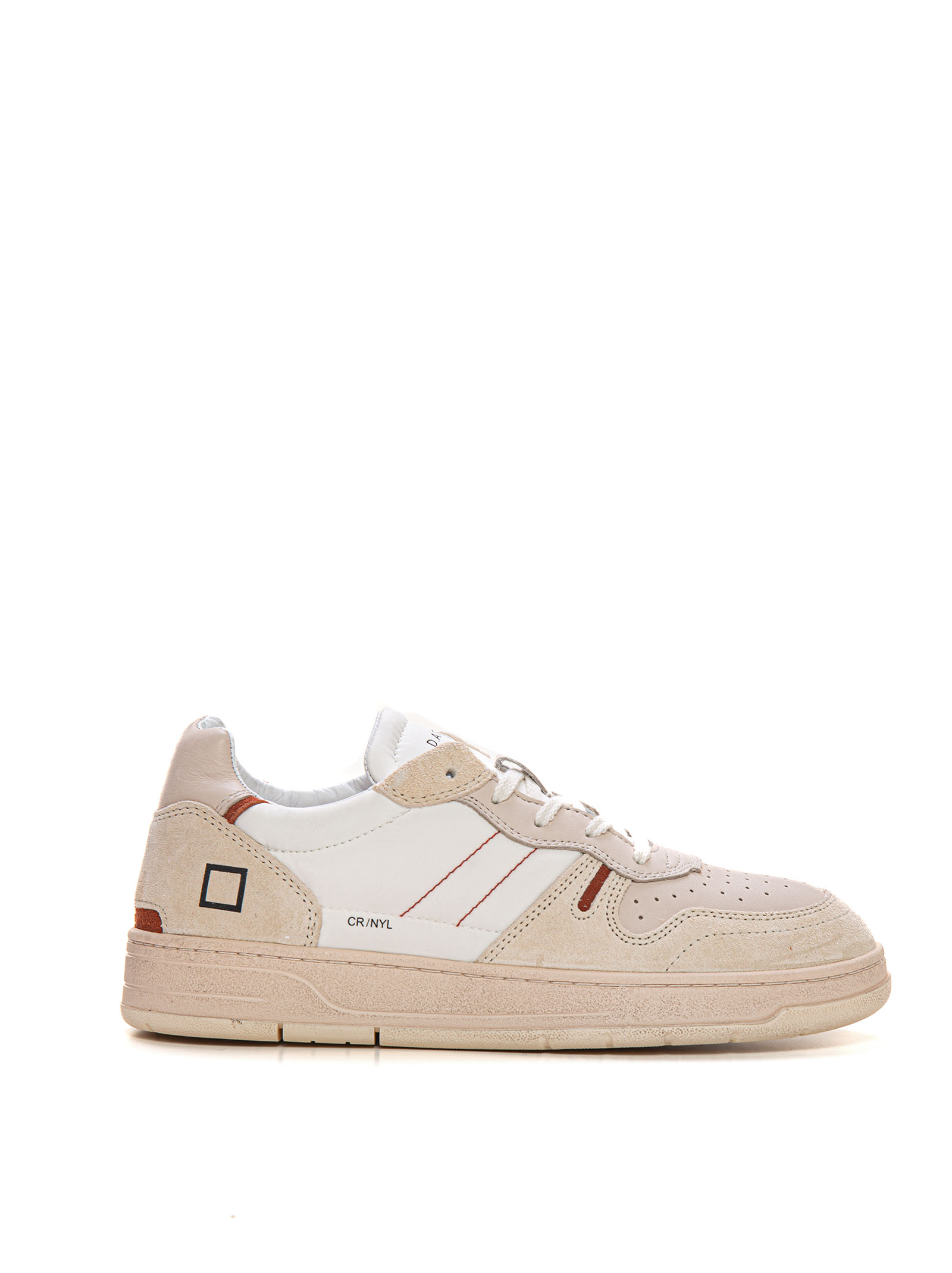 Shop Date Court 2.0 Leather Sneakers With Laces In Bianco-cuoio