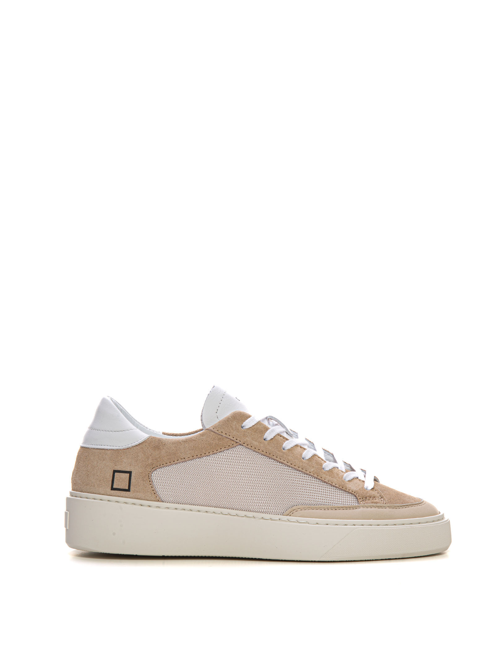 Shop Date Levante Sneakers With Raised Part At The Back In Beige