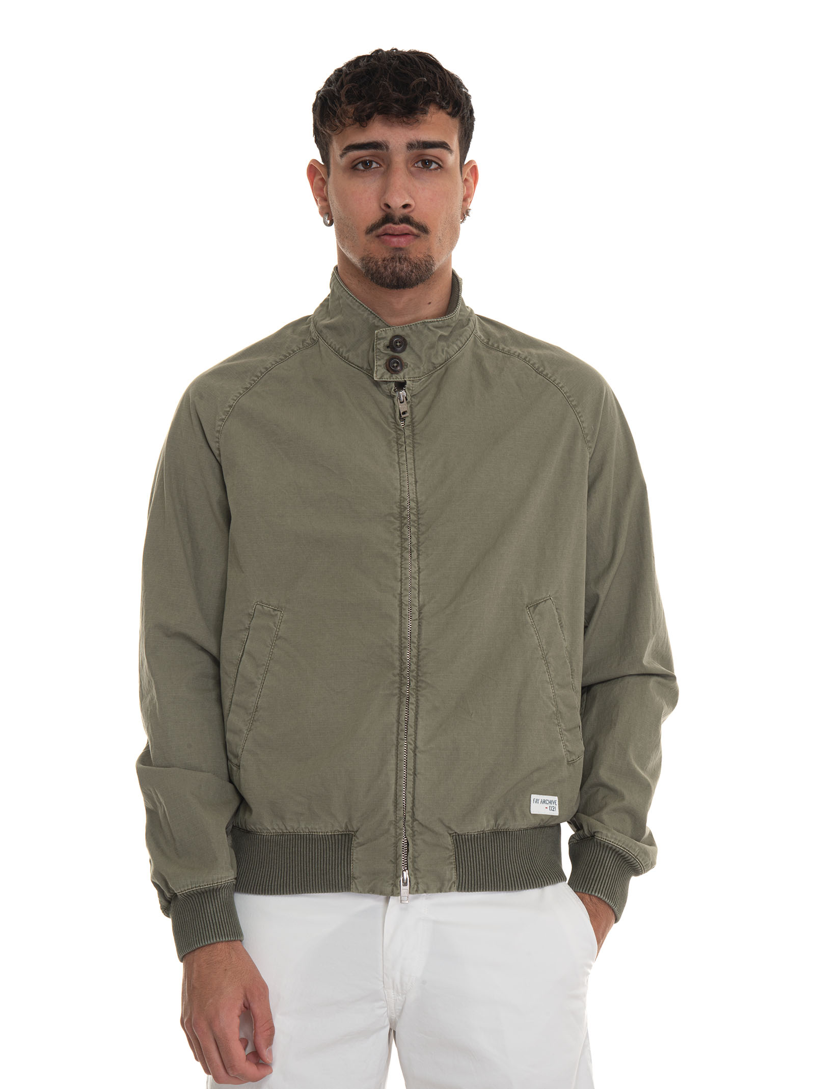 Shop Fay Bomber Jacket In Green