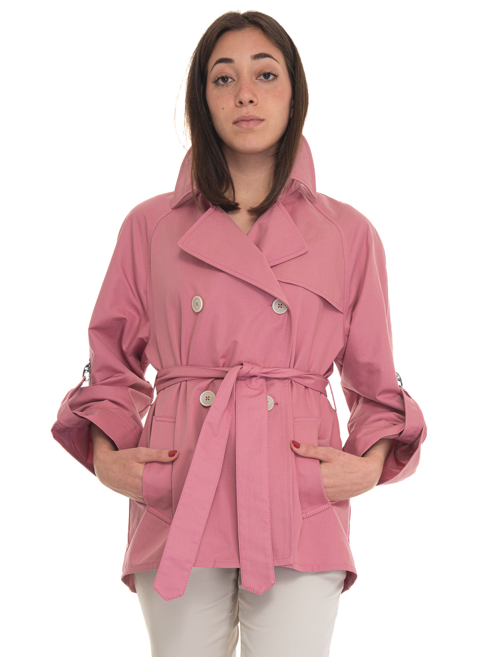 Shop Fay City Short Trench In Pink