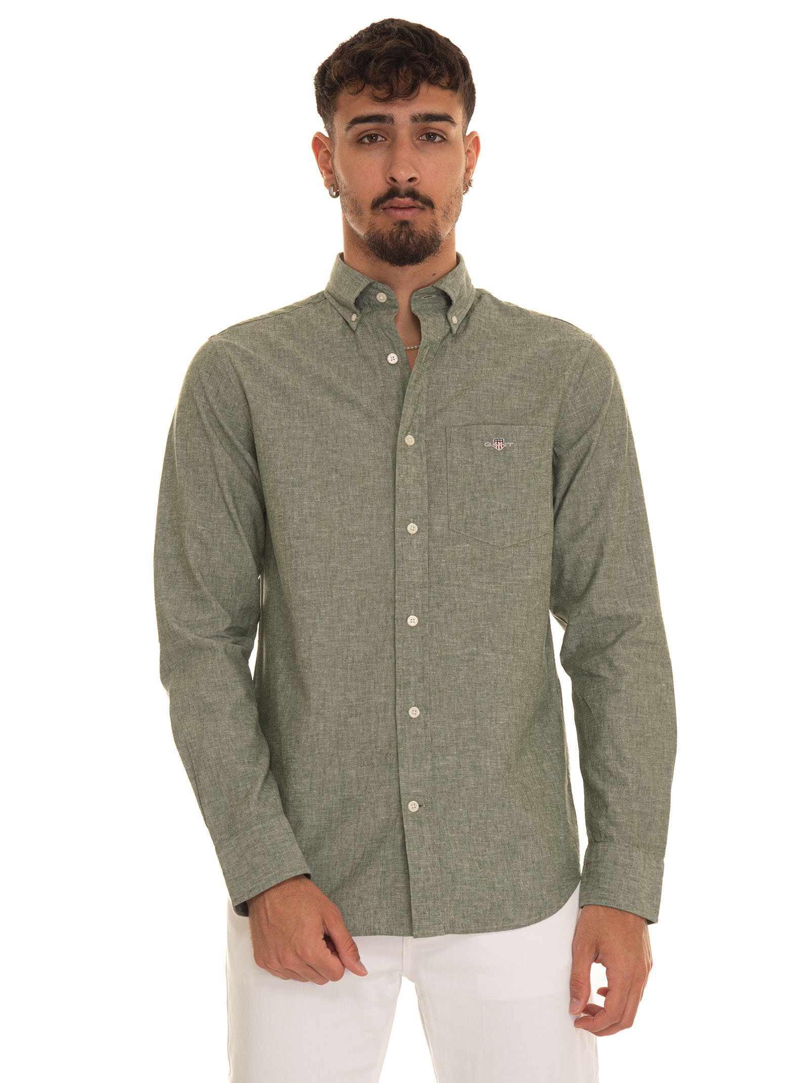 Shop Gant Casual Shirt In Green