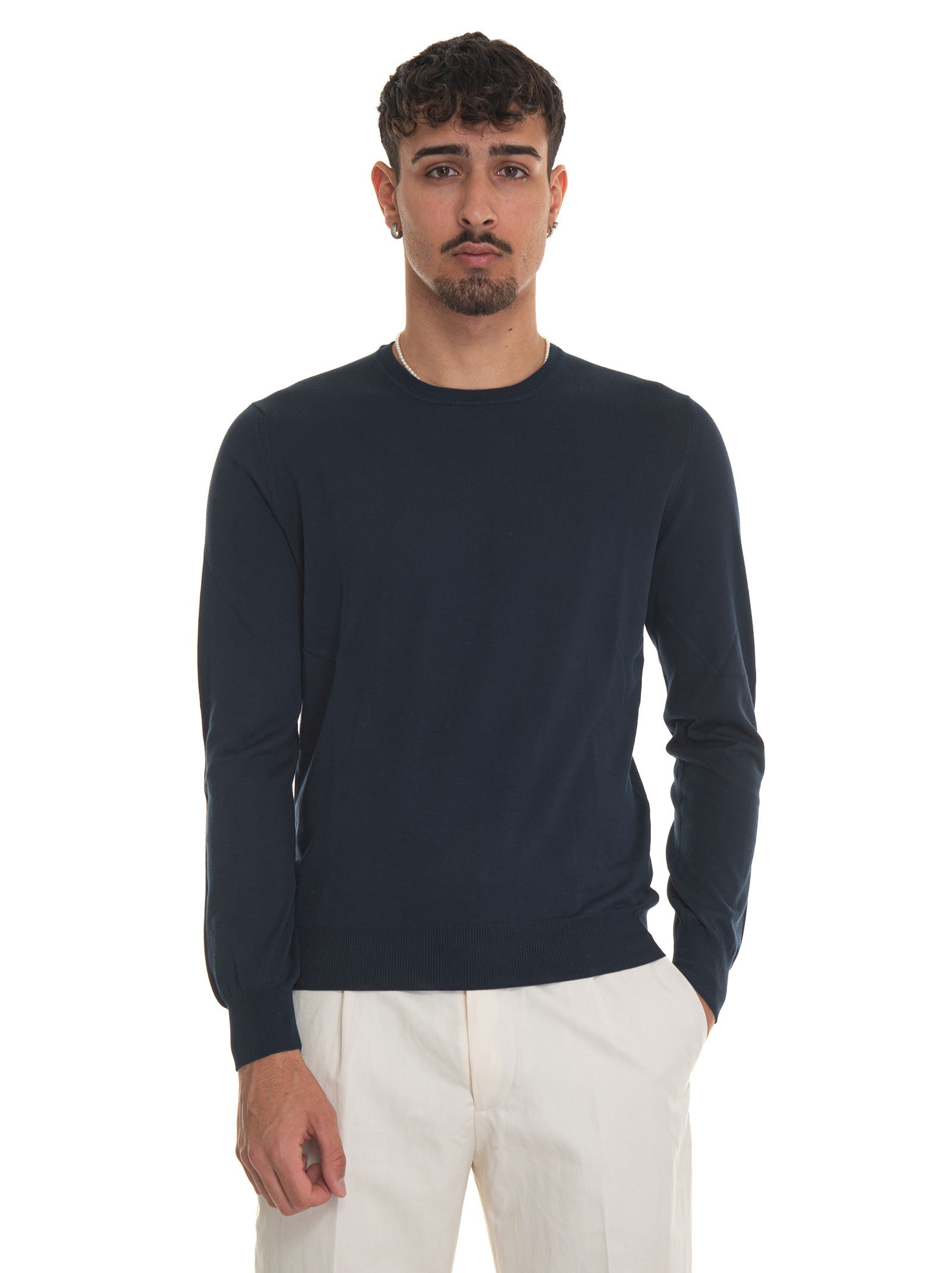 Shop Gran Sasso Round-necked Pullover In Blue