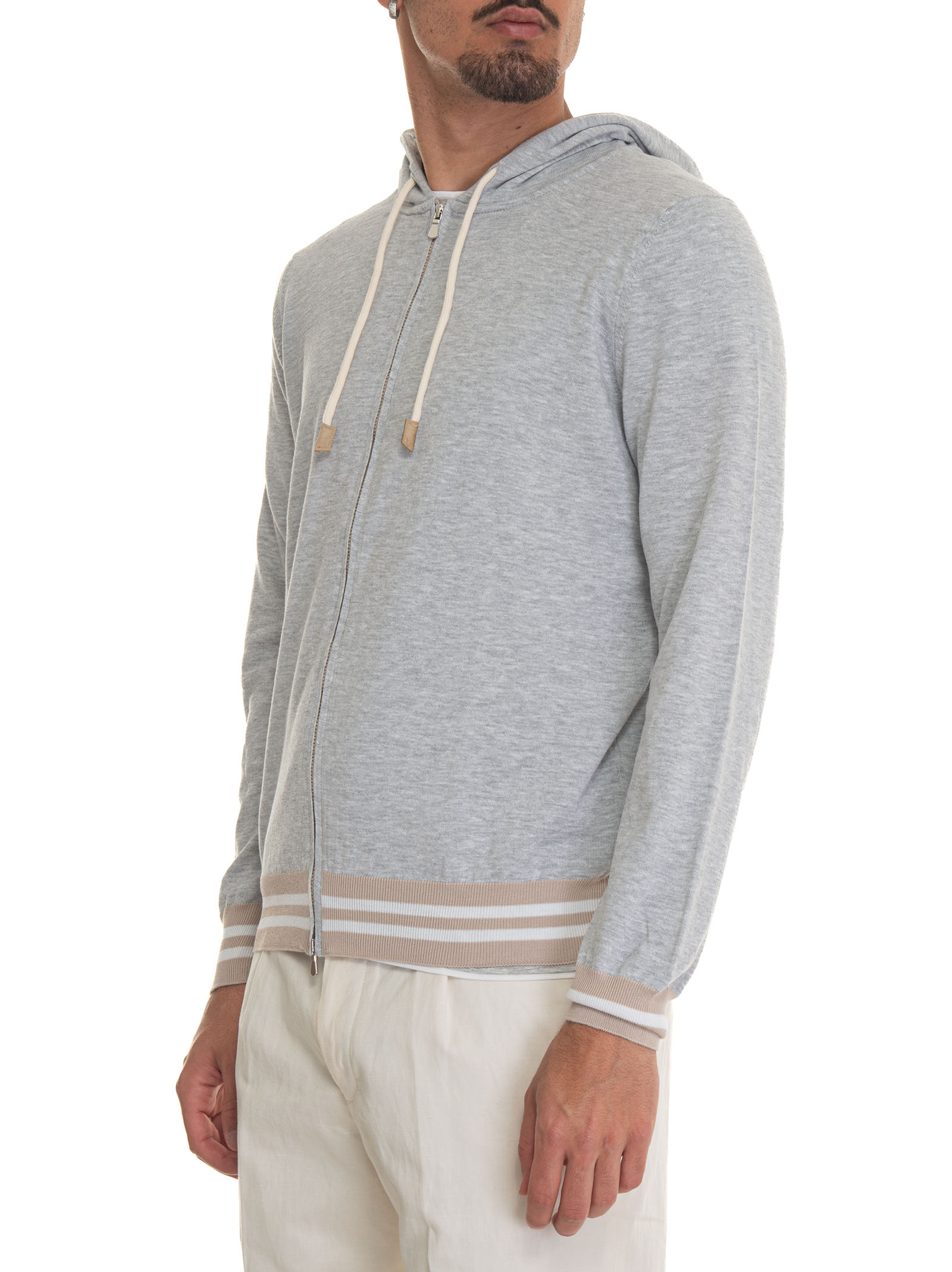  Cardigan Zip Con Doppio Cursore 