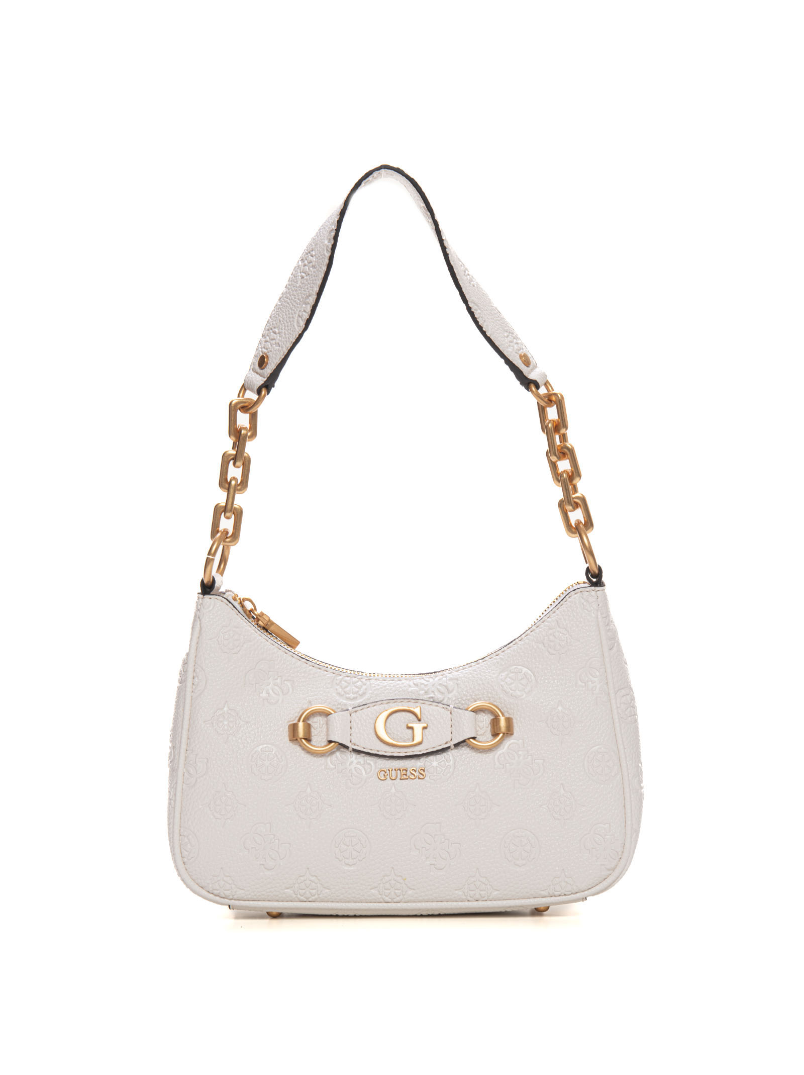 Shop Guess Izzy Peony Top  Shoulder Bag In White