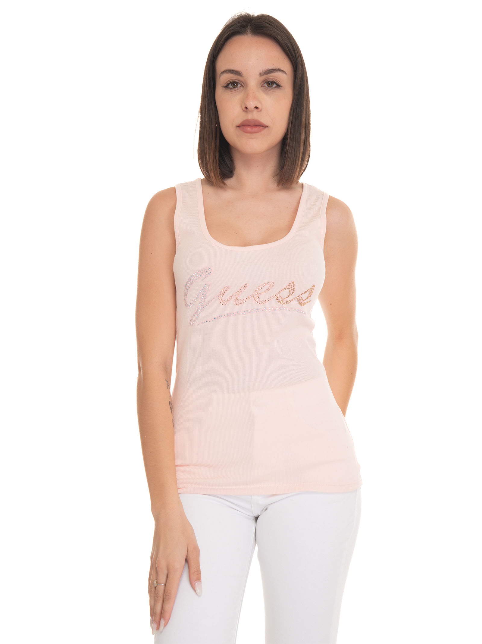 Shop Guess Top In Pink