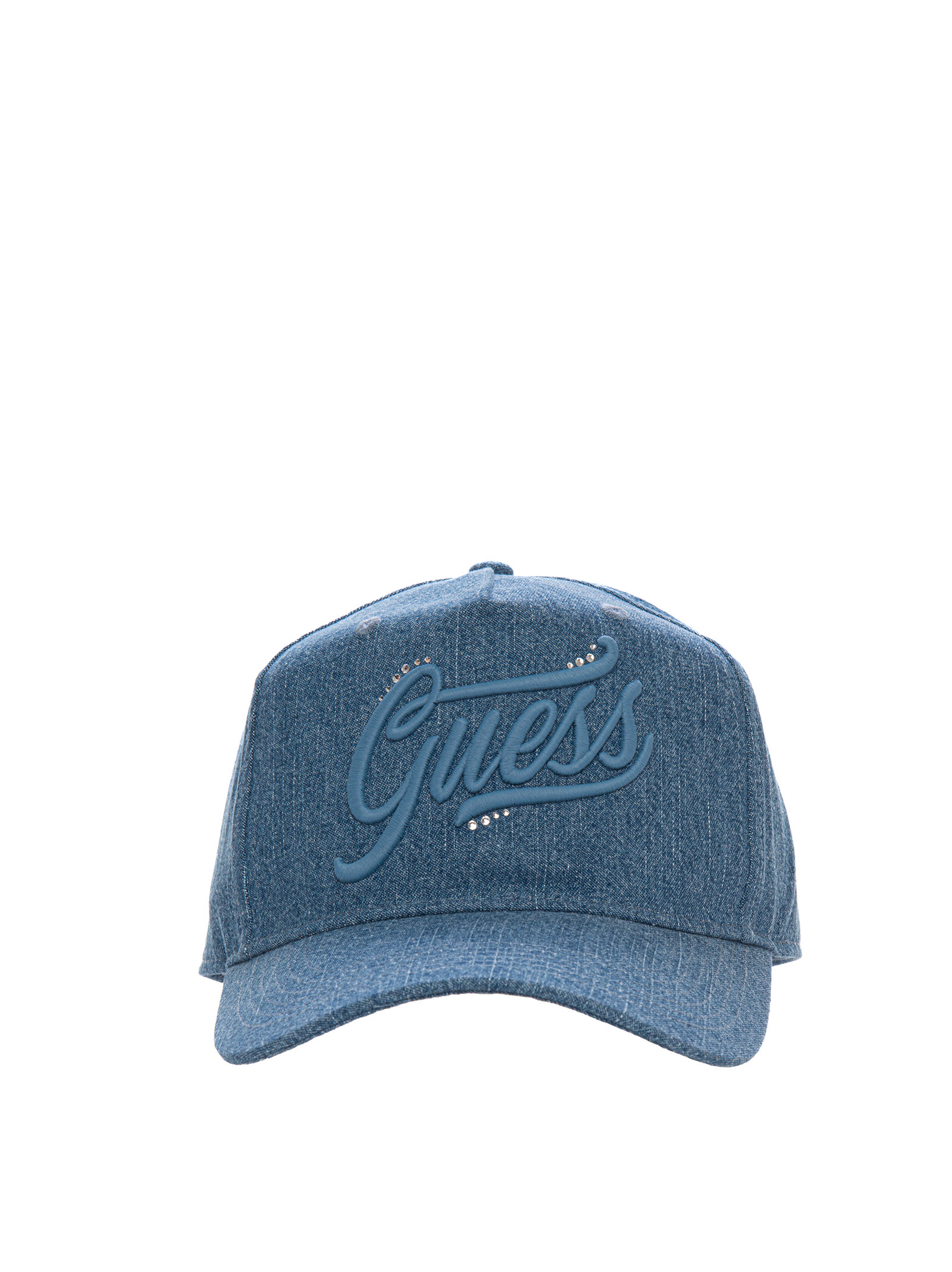 Shop Guess Peaked Hat In Denim