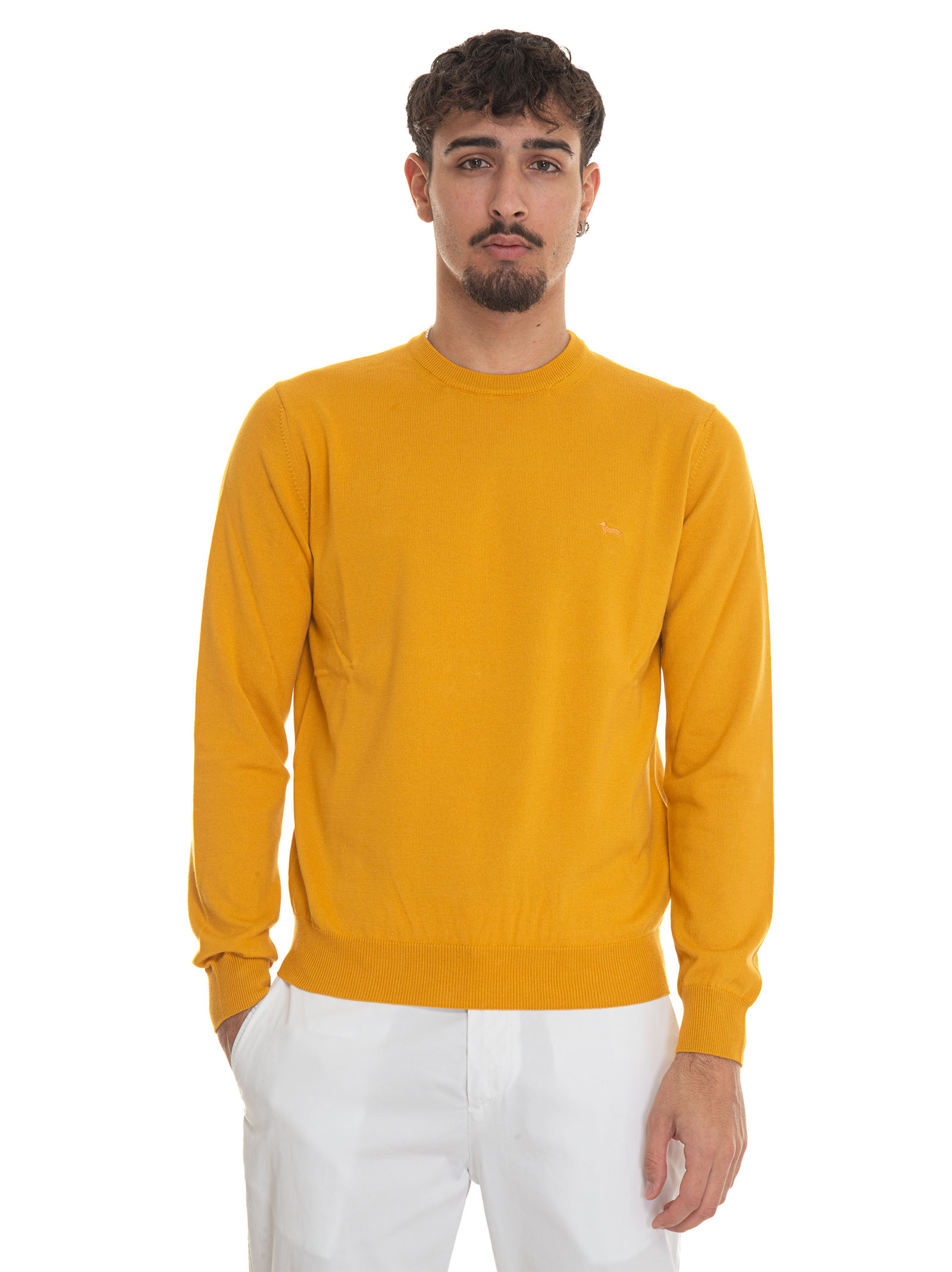 Shop Harmont & Blaine Round-neck Pullover In Yellow