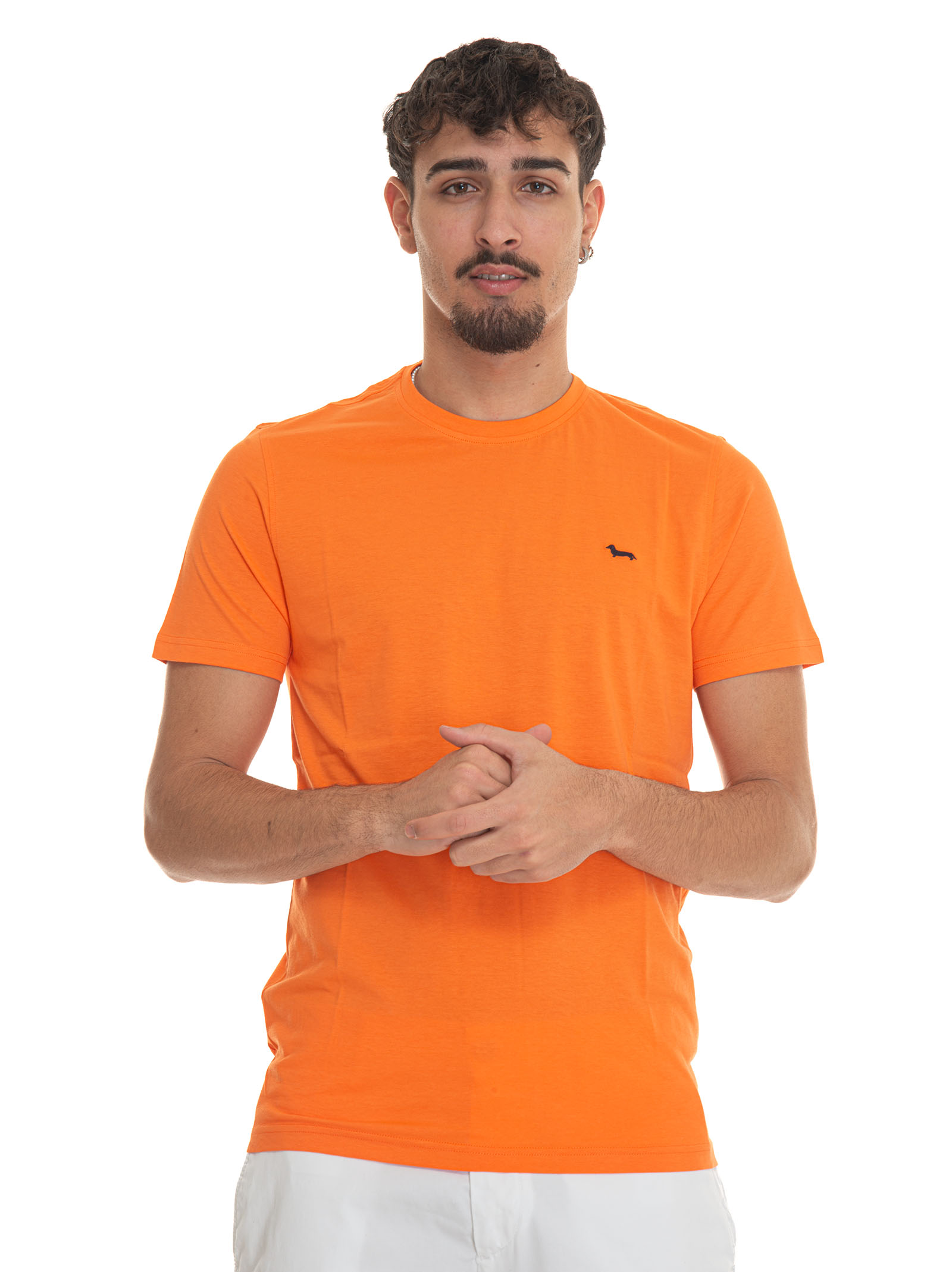 Shop Harmont & Blaine Inl001 Short-sleeved Round-necked T-shirt In Orange