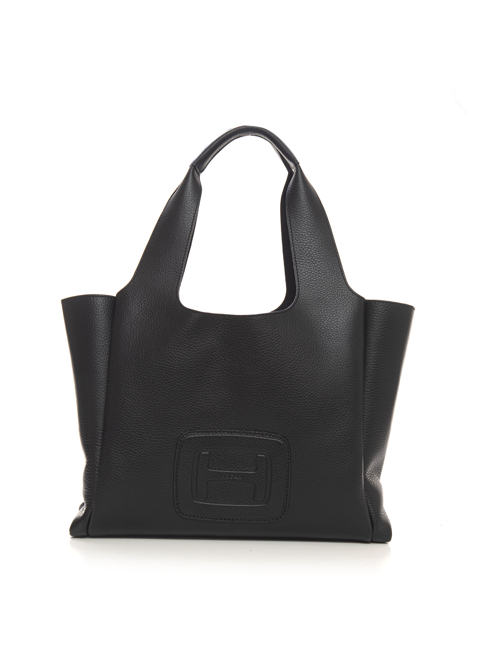 Shop Hogan H-bag Leather Bag In Black