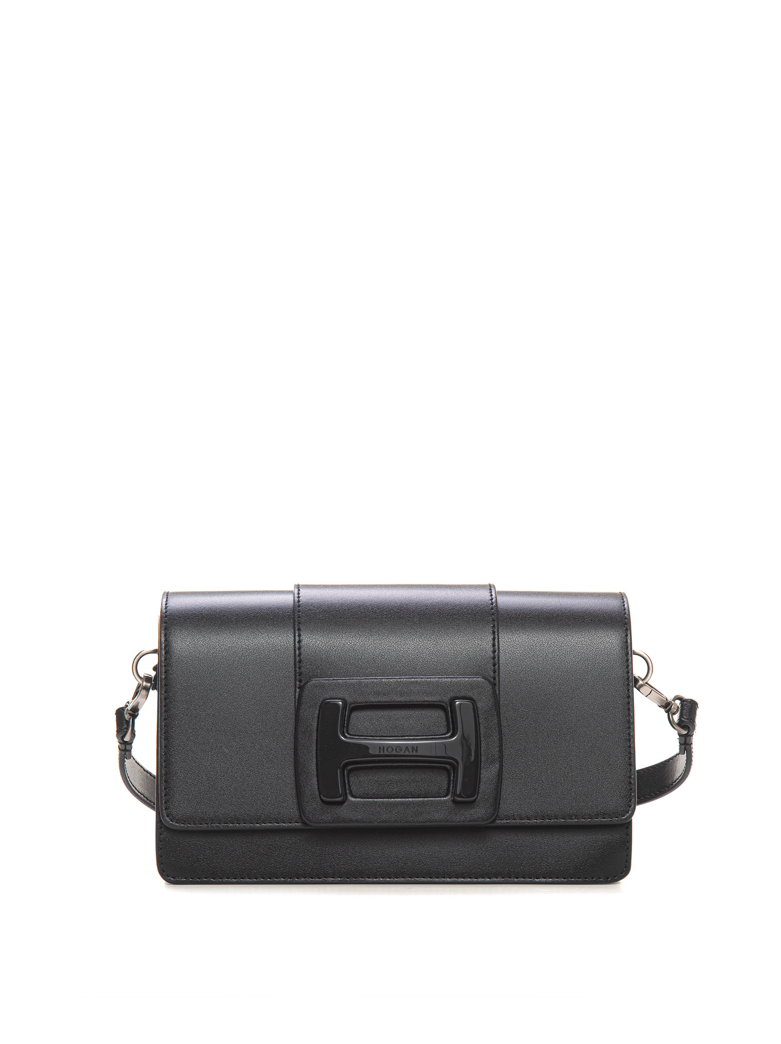 Hogan H-bag Medium-size Leather Bag In Black