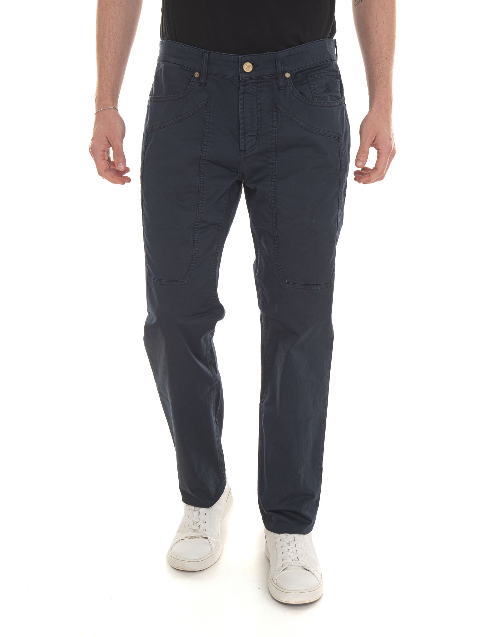 Shop Jeckerson John 5-pocket Trousers In Blue