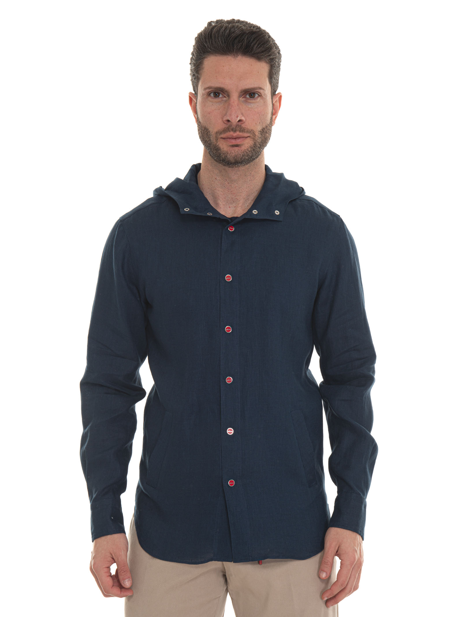 Shop Kiton Sweatshirt With Hood In Blue