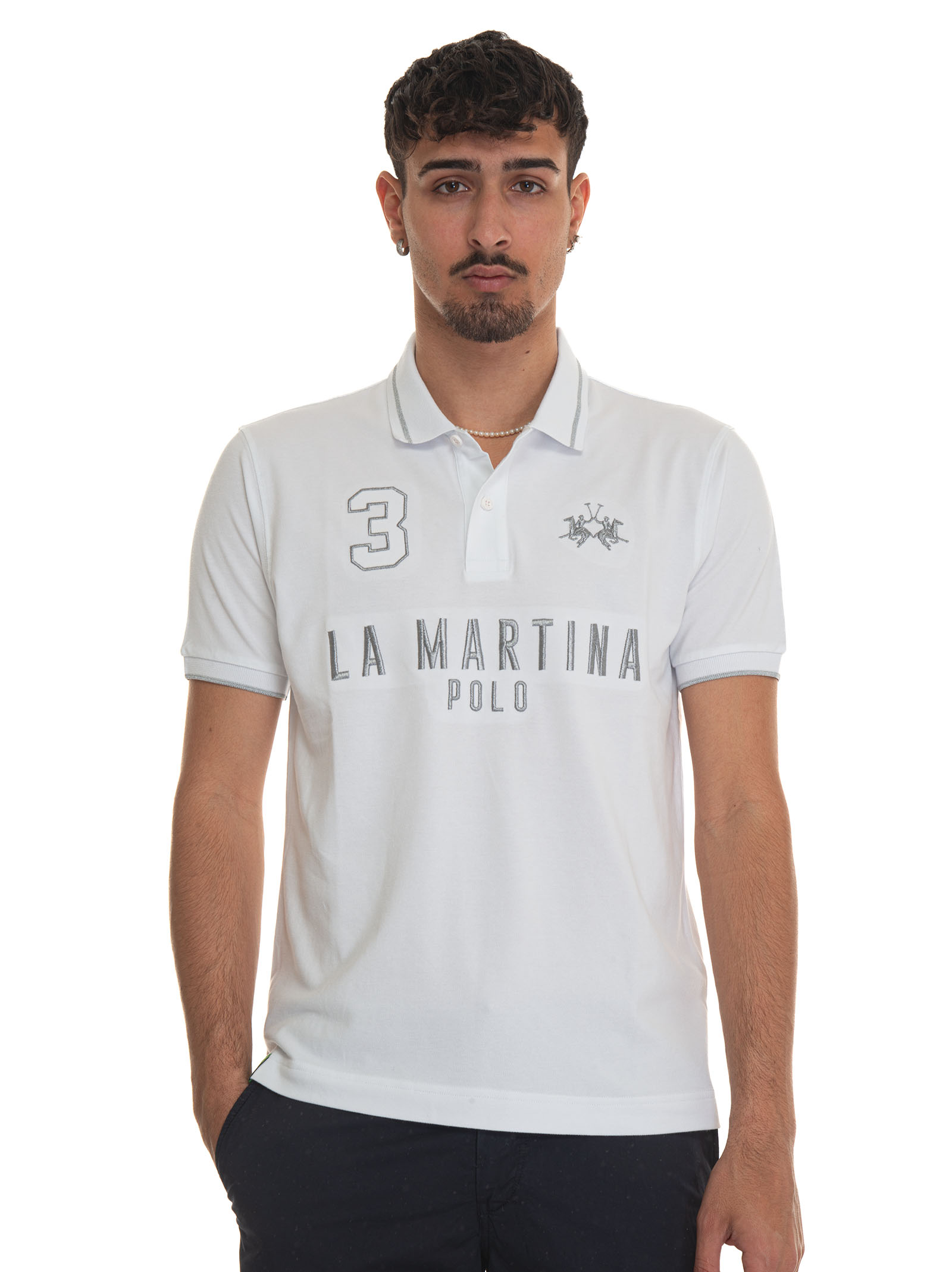 Shop La Martina Yeshayahu Polo Shirt In Cotton Piquet In White