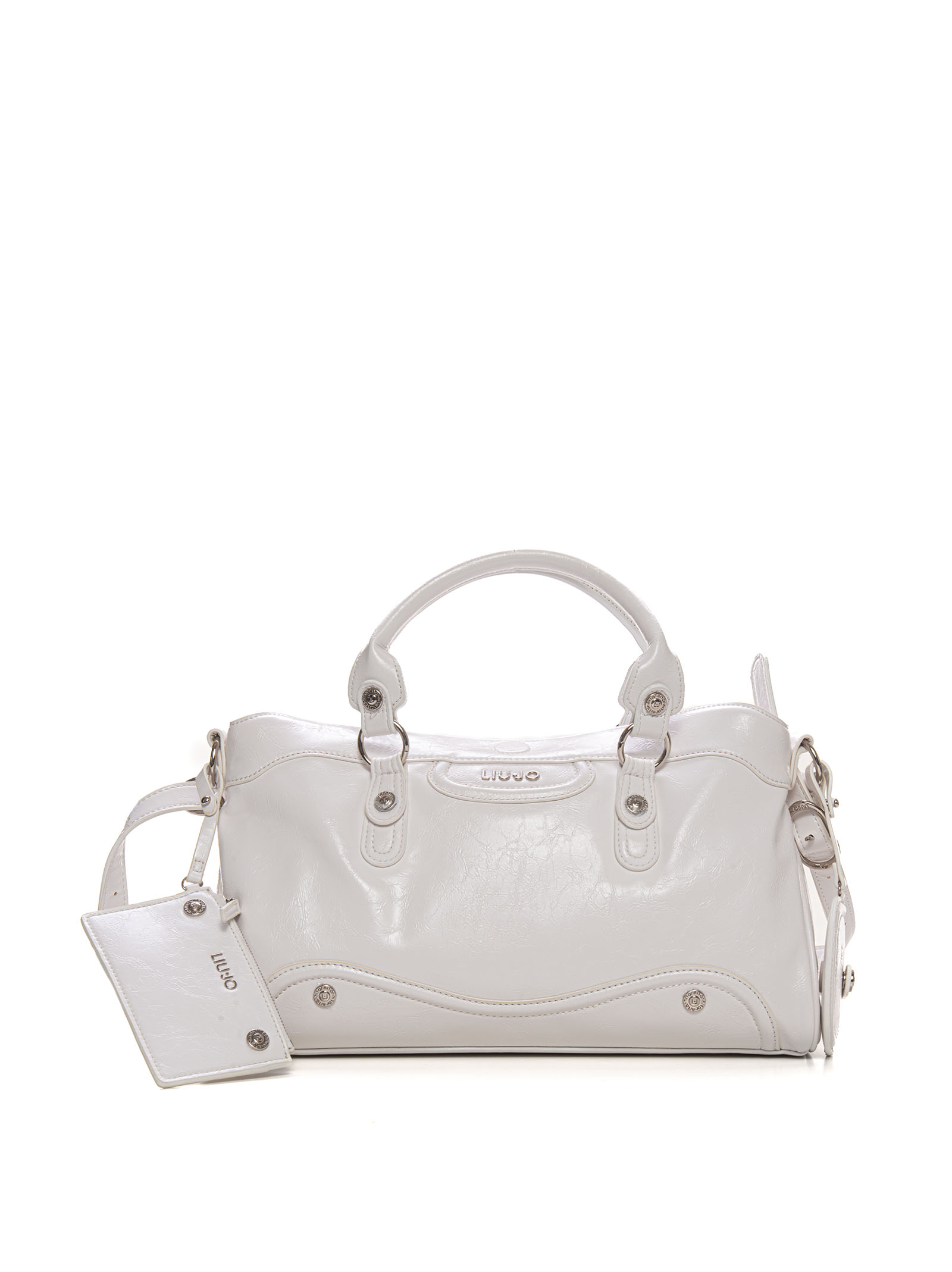 Shop Liu •jo Ecs M Satchel Handbag In White