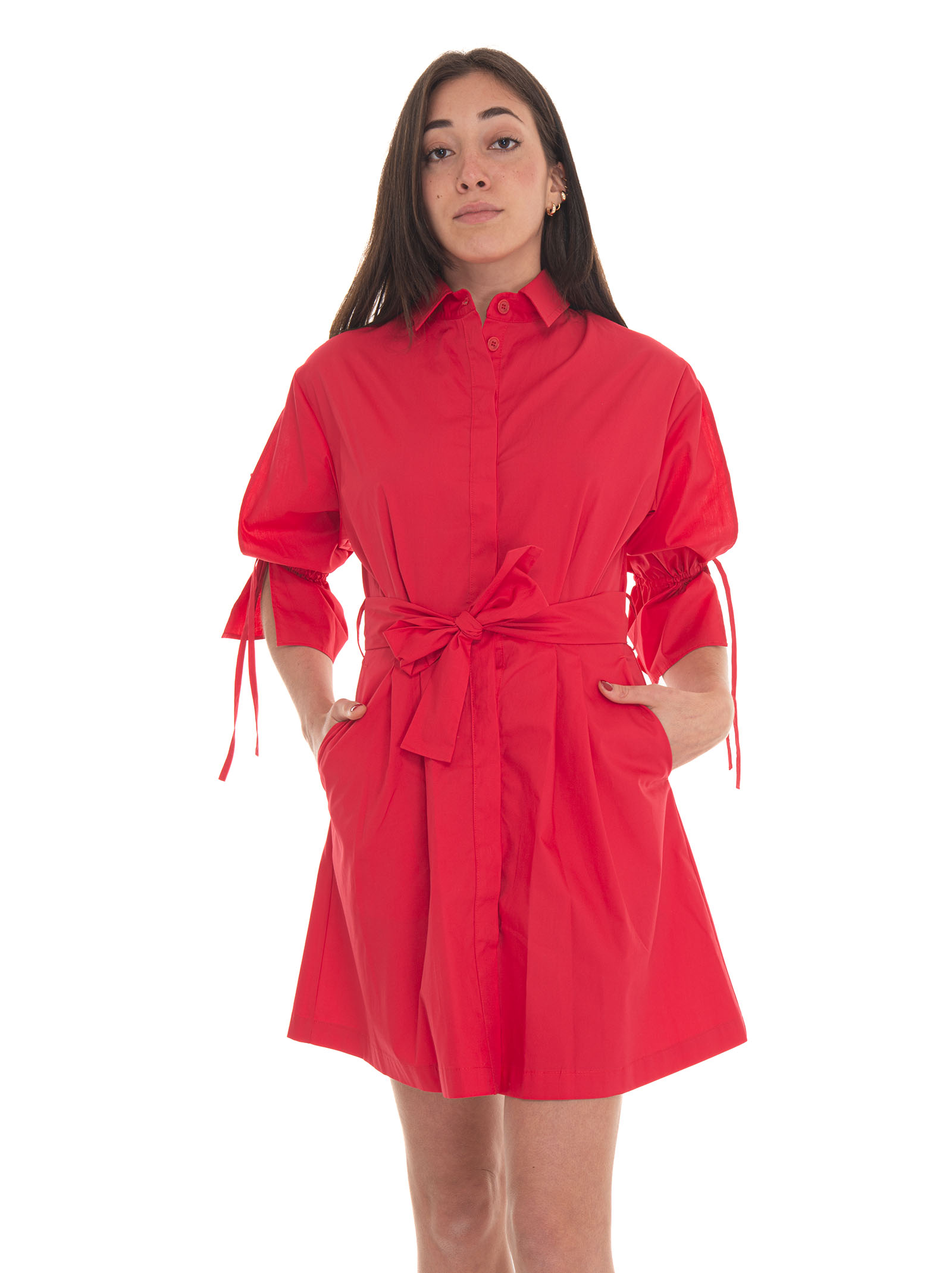 Shop Liu •jo Chemisier Dress In Red