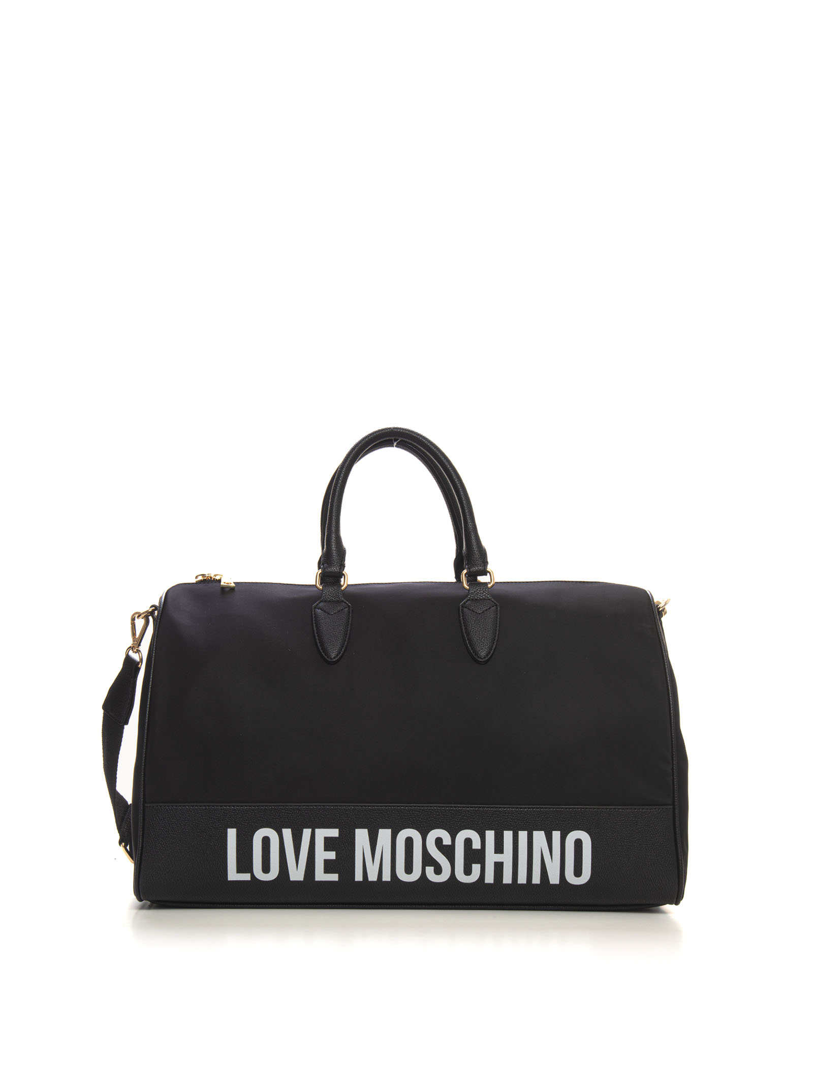 Shop Love Moschino Travel Bag In Black