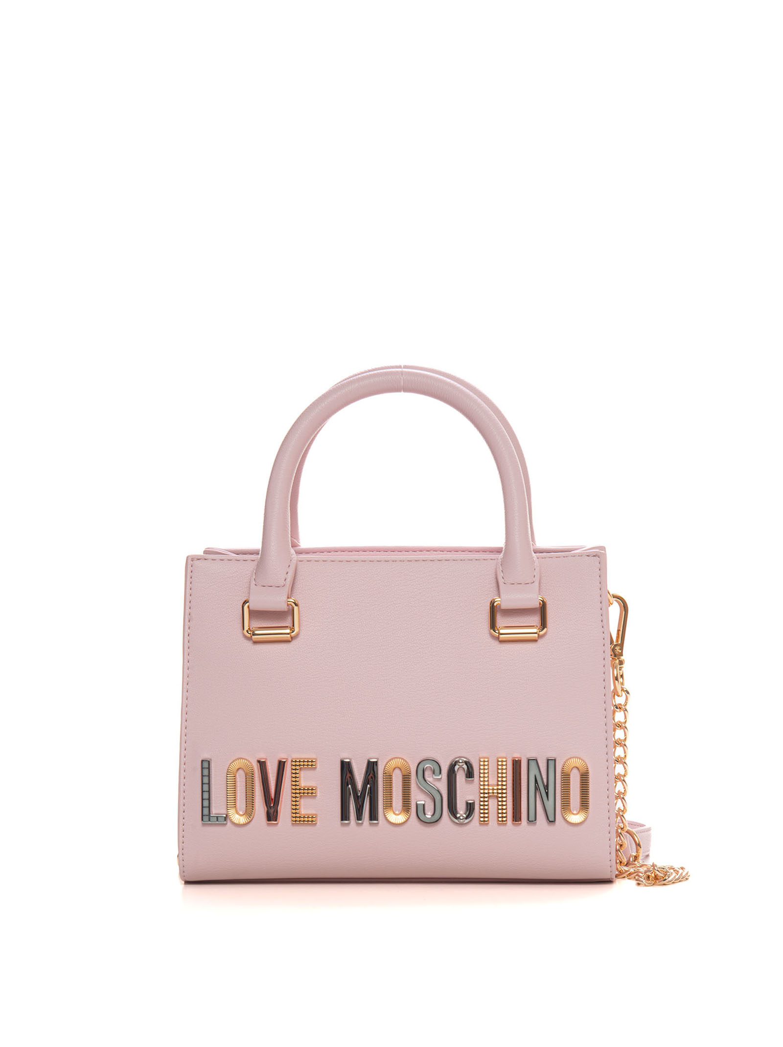 Shop Love Moschino Handbag In Powder