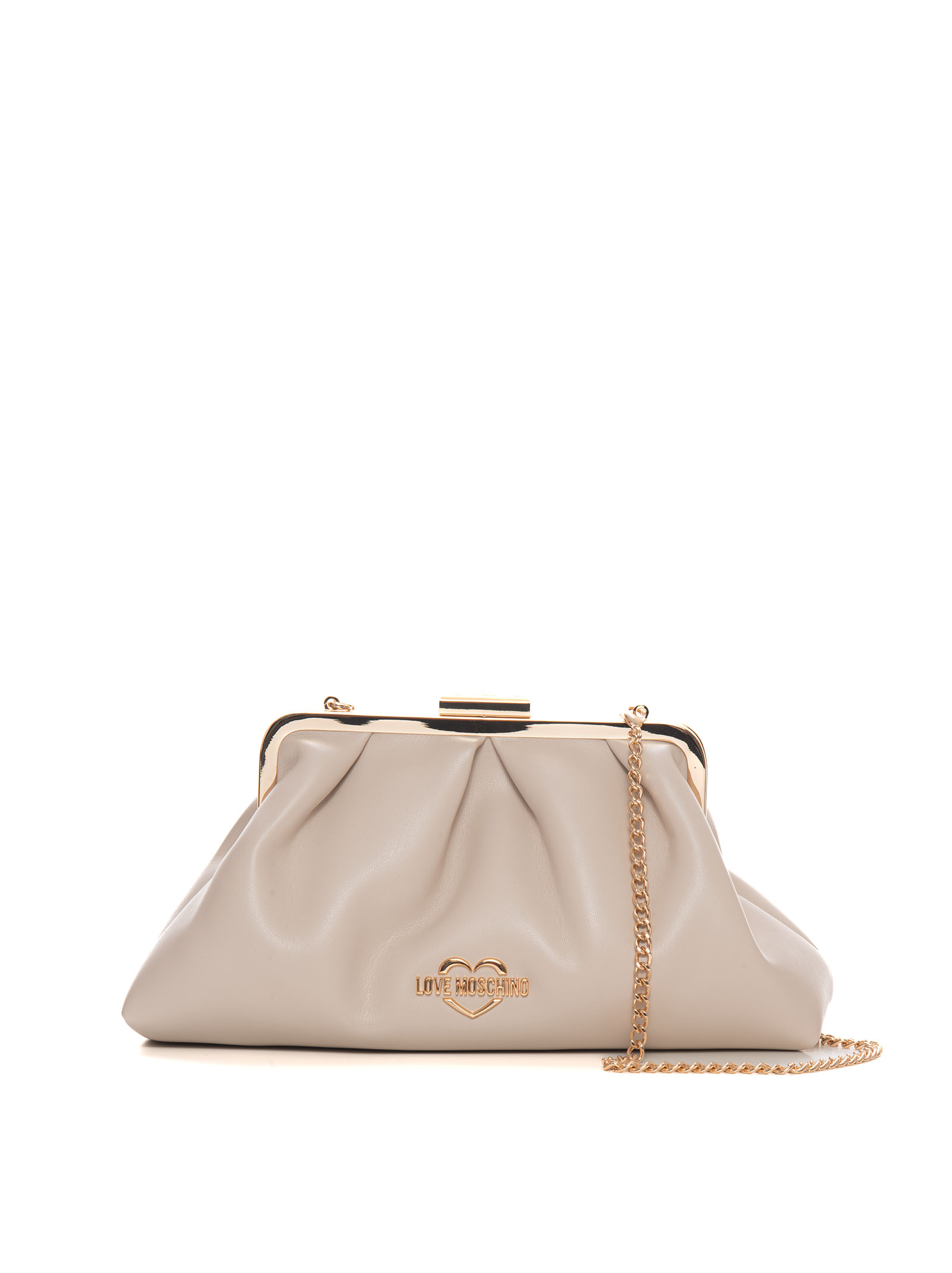 Shop Love Moschino Small Bag In Ivory