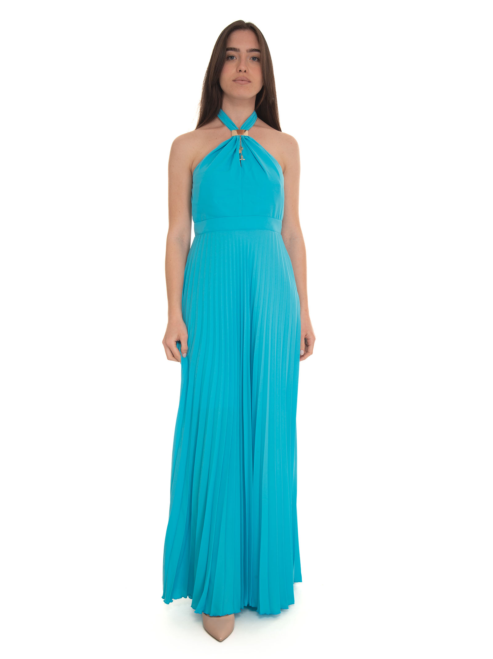Shop Luckylù Evening Gown In Turquoise