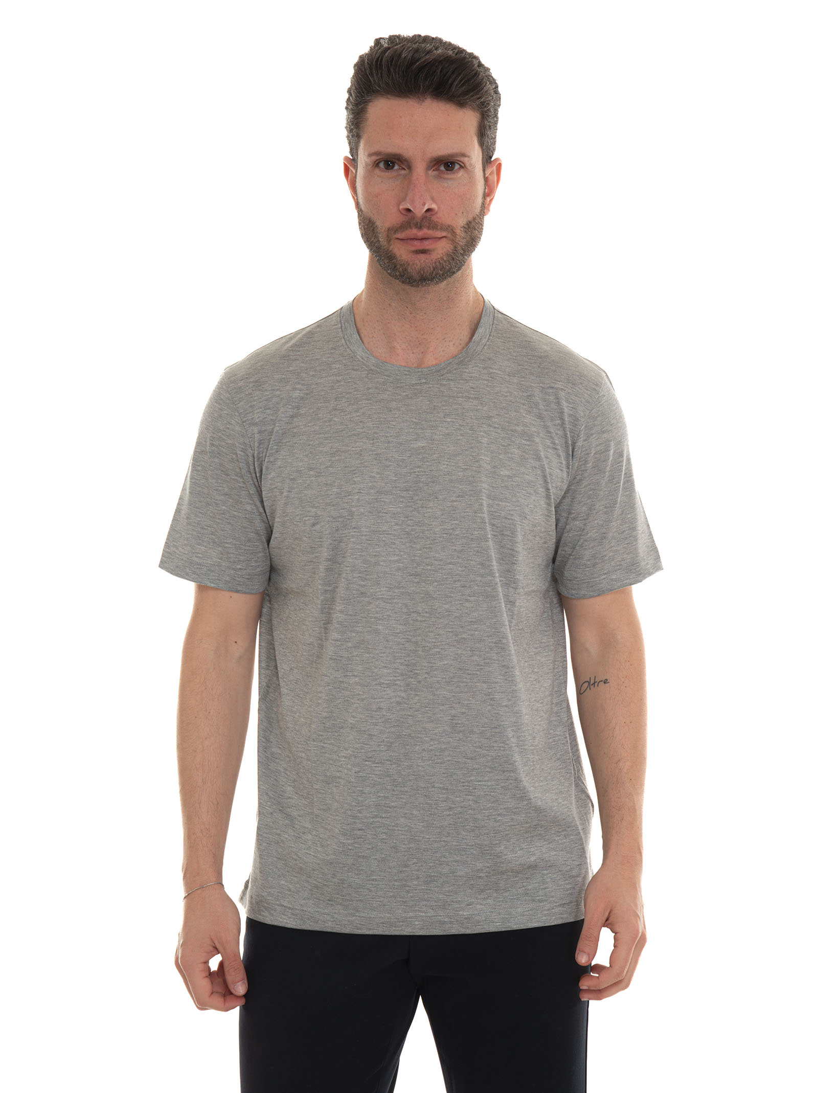 Marco Pescarolo James Round-necked T-shirt In Light Grey