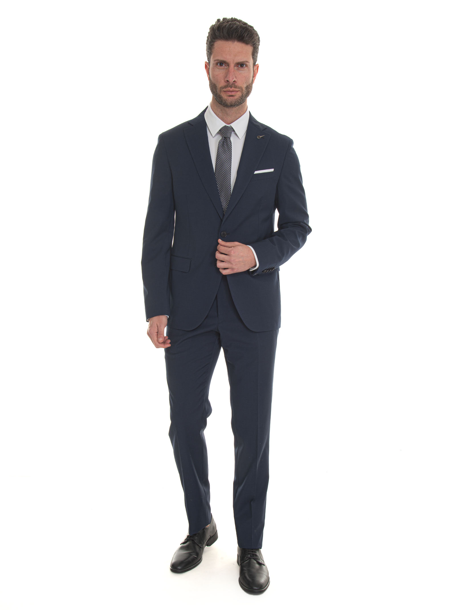 Shop Paoloni Suit With 2 Buttons In Blue