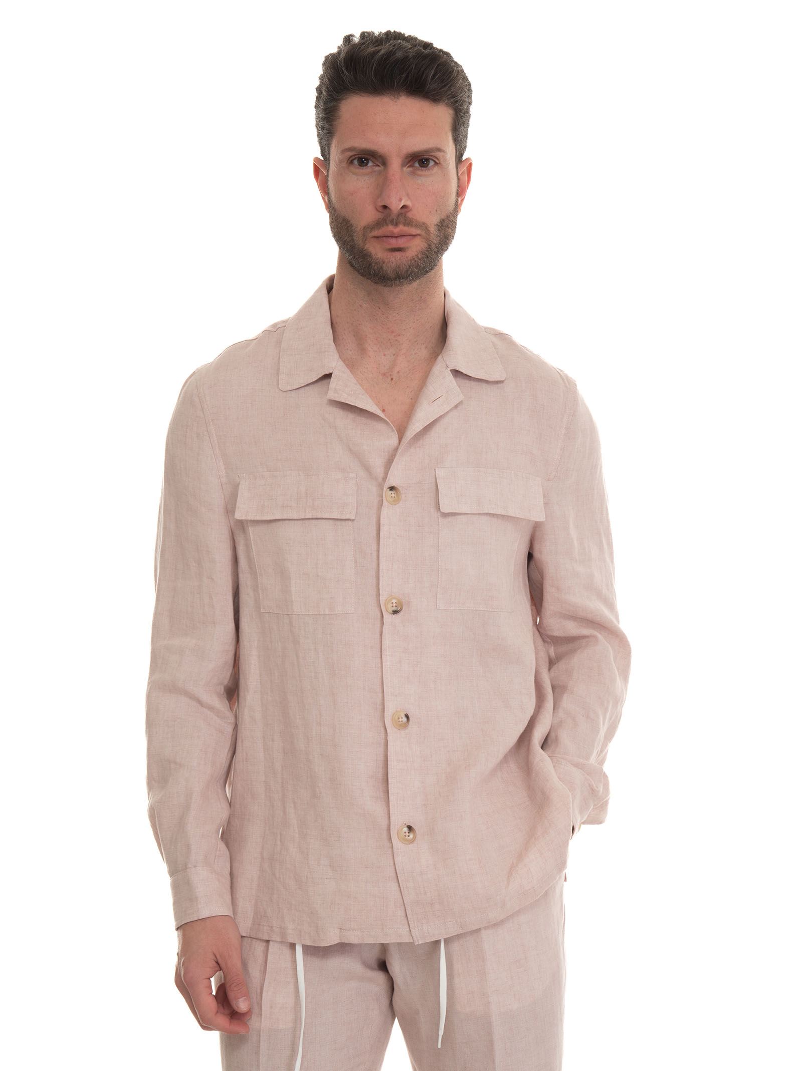 Shop Paoloni Overshirt In Pink