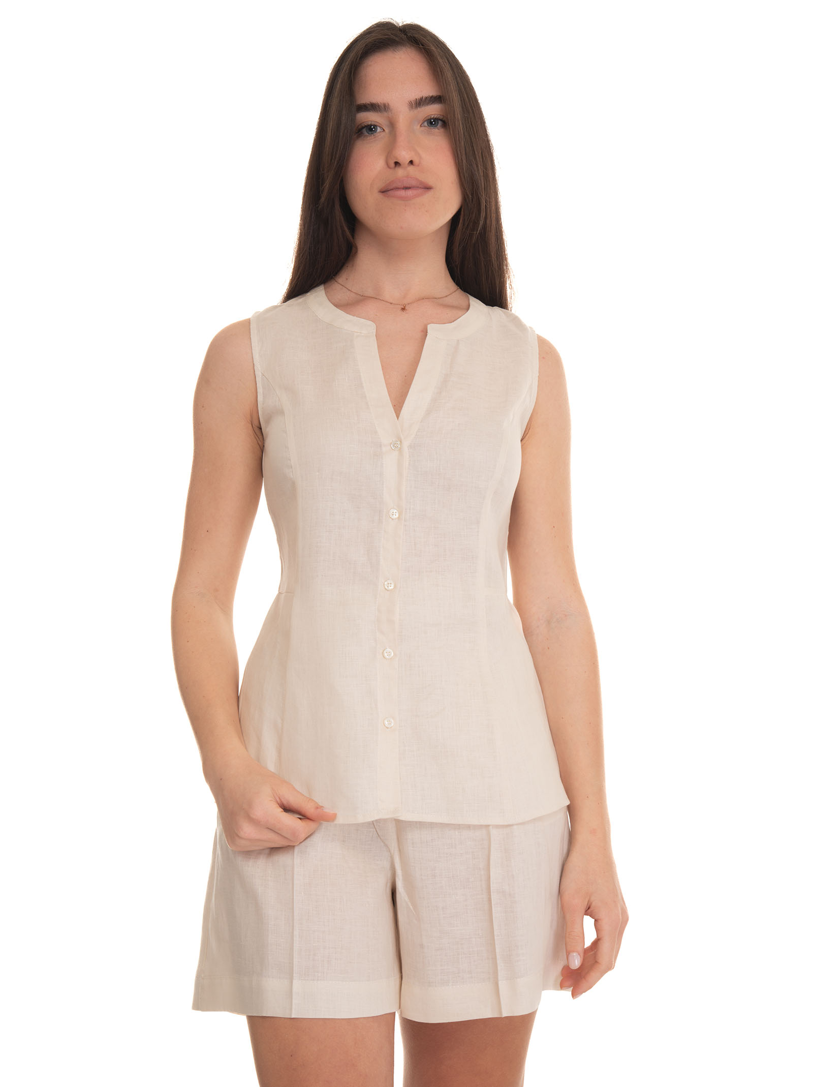 Shop Pennyblack Aegean Sleeveless Blouse In Natural