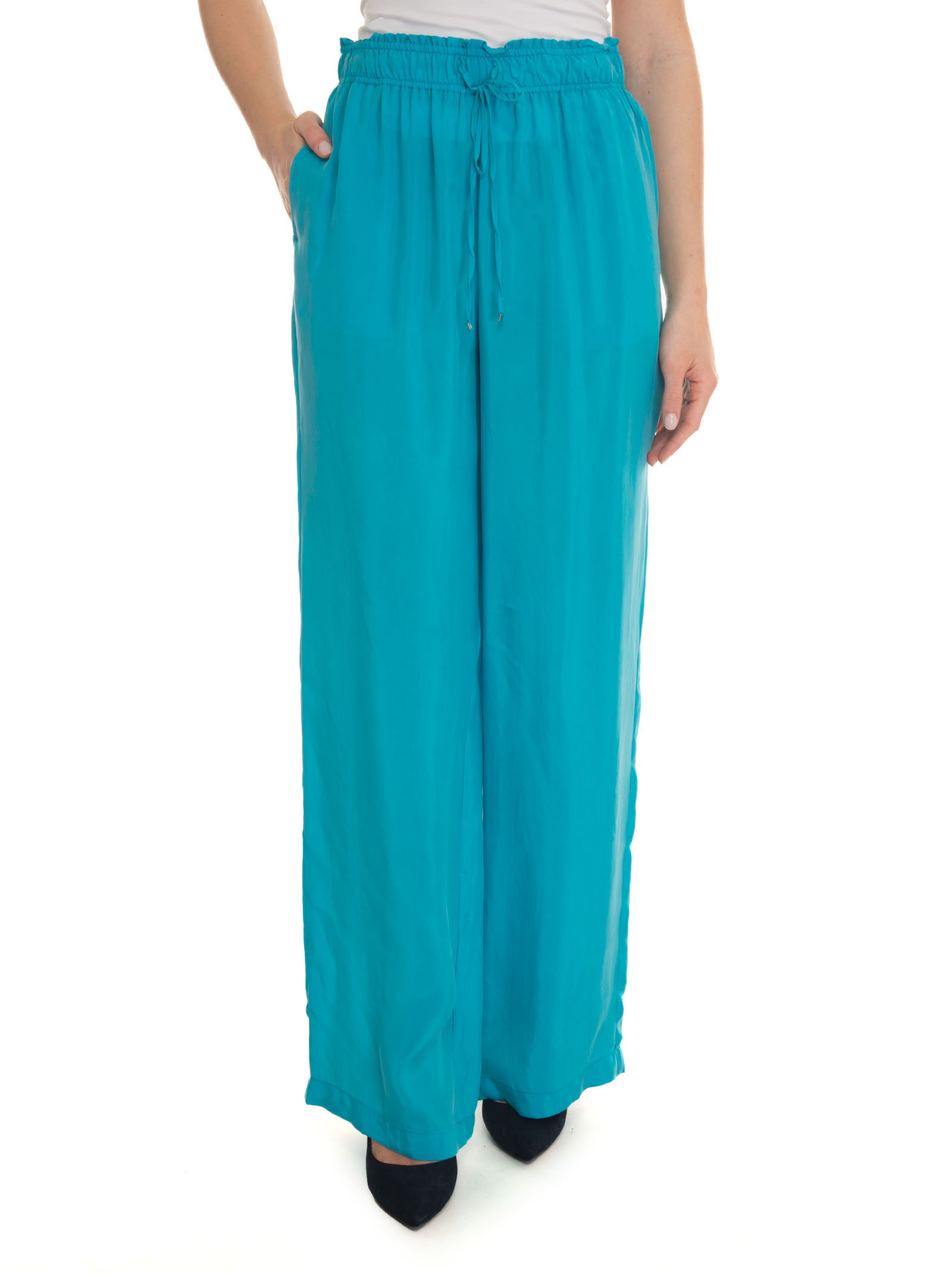 Shop Pennyblack Auronzo Soft Trousers In Turquoise
