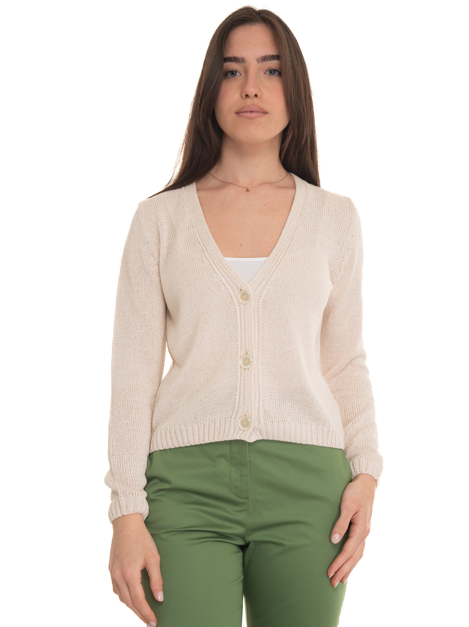 Shop Pennyblack Zelinda Short Cardigan With Buttons In Ivory