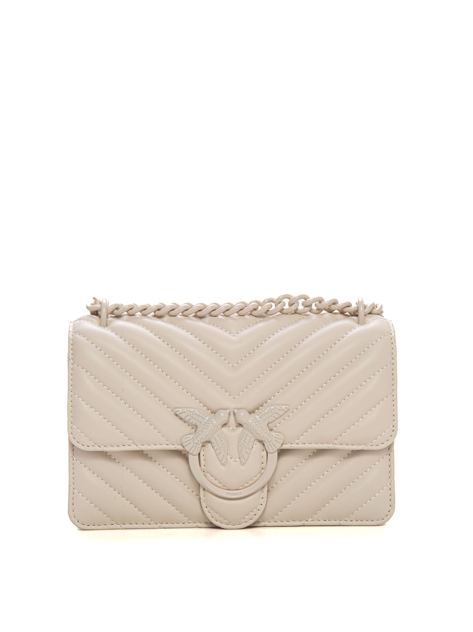Pinko Love One-mini Small Rectangular Bag In White